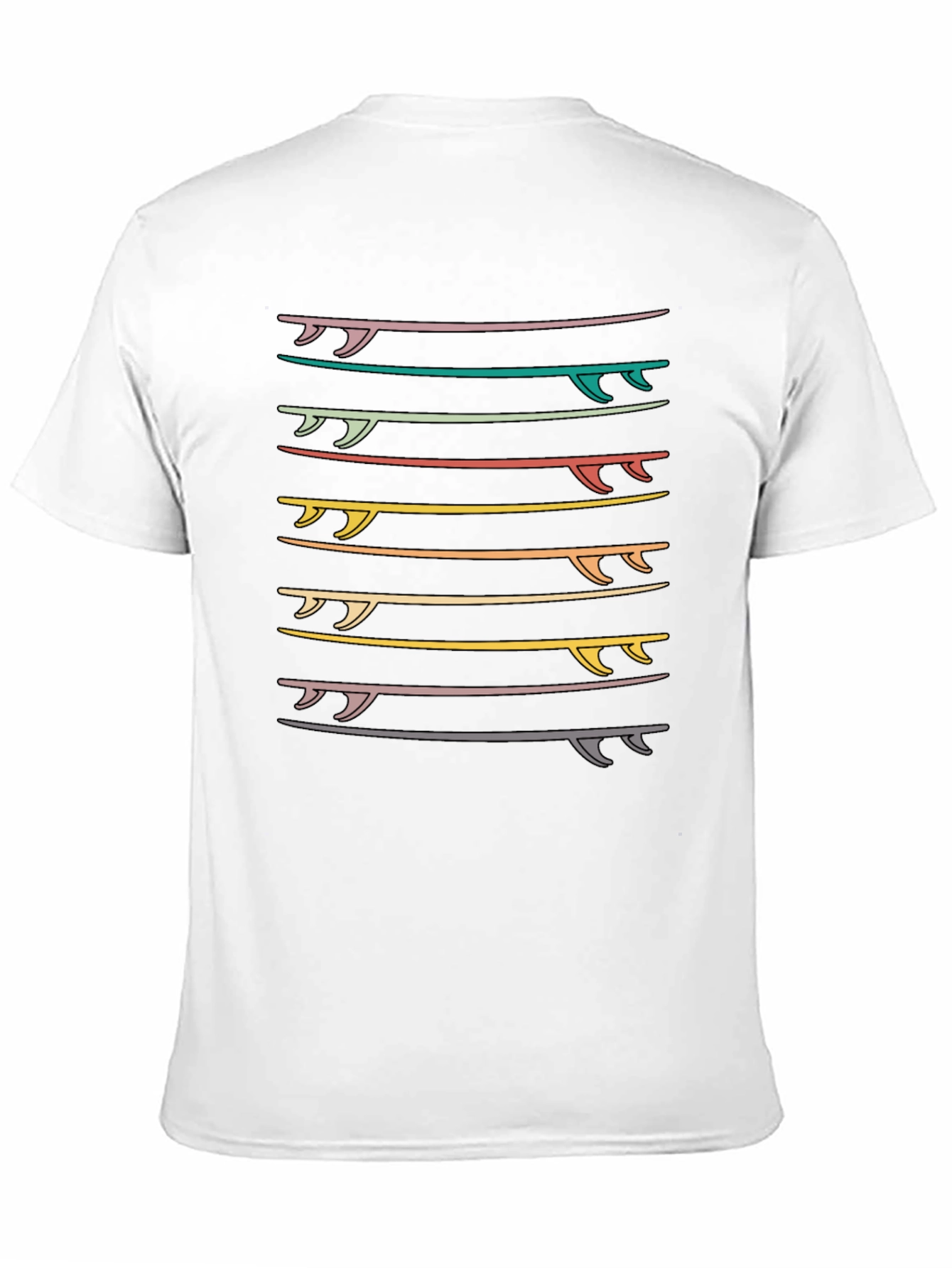 Retro Surfboard T-Shirt - Beach Vibes