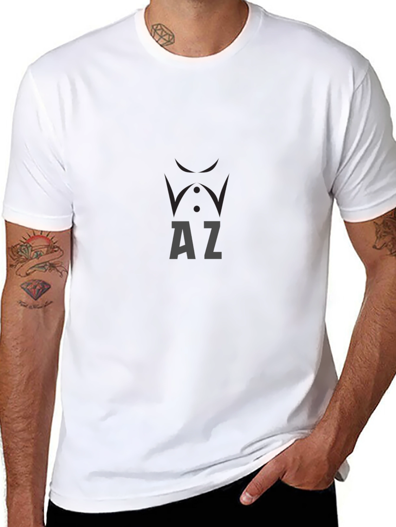 AZ Initial Tuxedo Graphic Tee