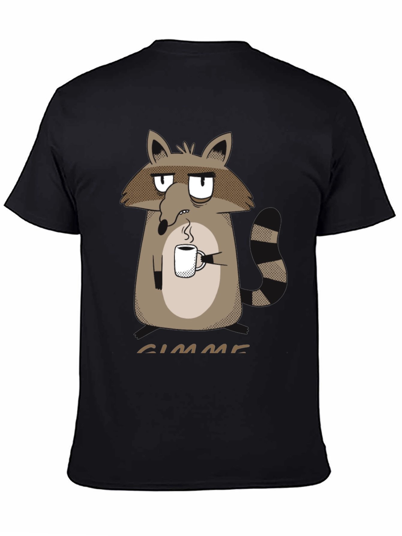 Gimme Coffee Raccoon Graphic Tee -  Unisex Crewneck T-Shirt