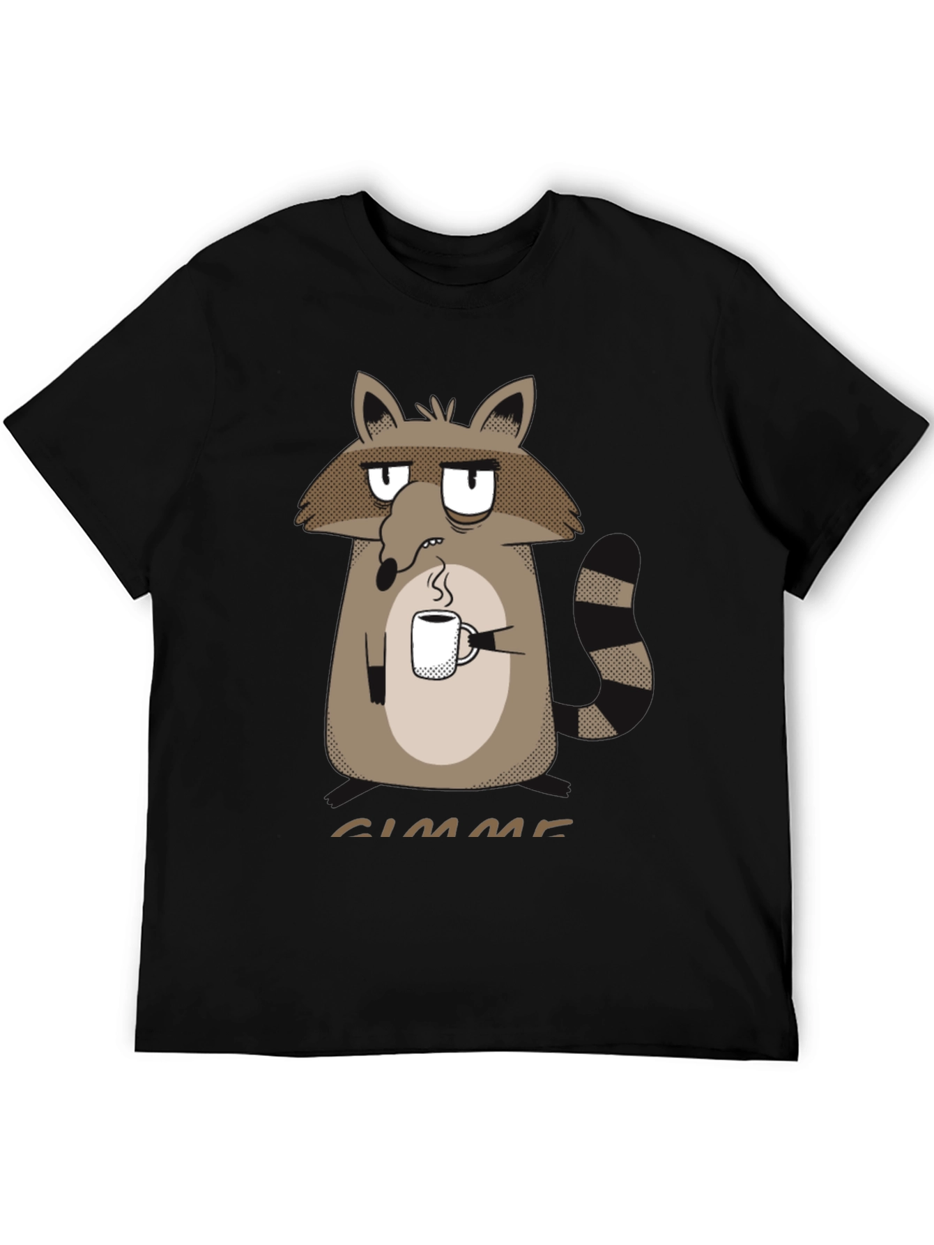 Gimme Coffee Raccoon Graphic Tee -  Unisex Crewneck T-Shirt