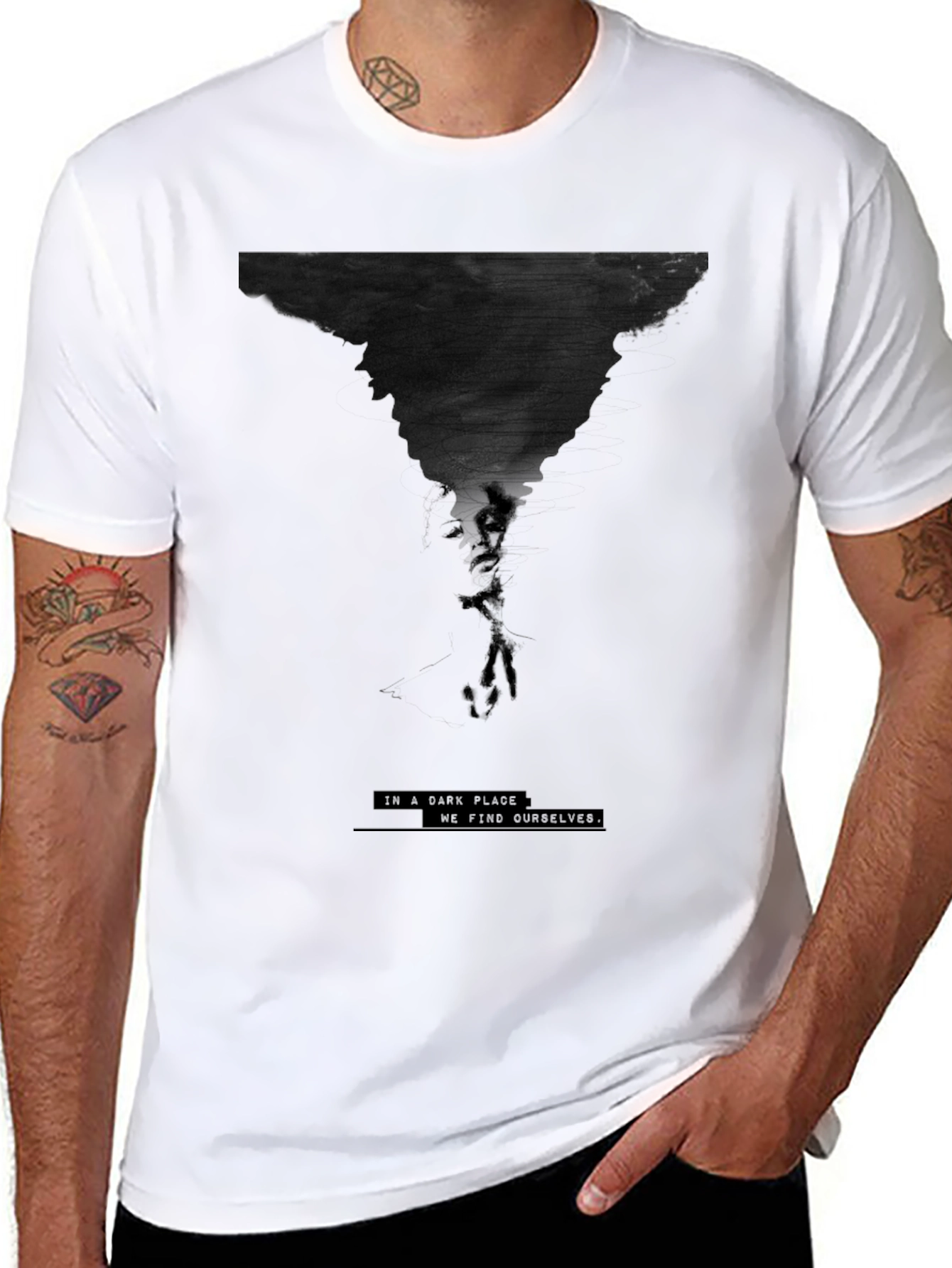 Dark Place Graphic Tee - Modern Style