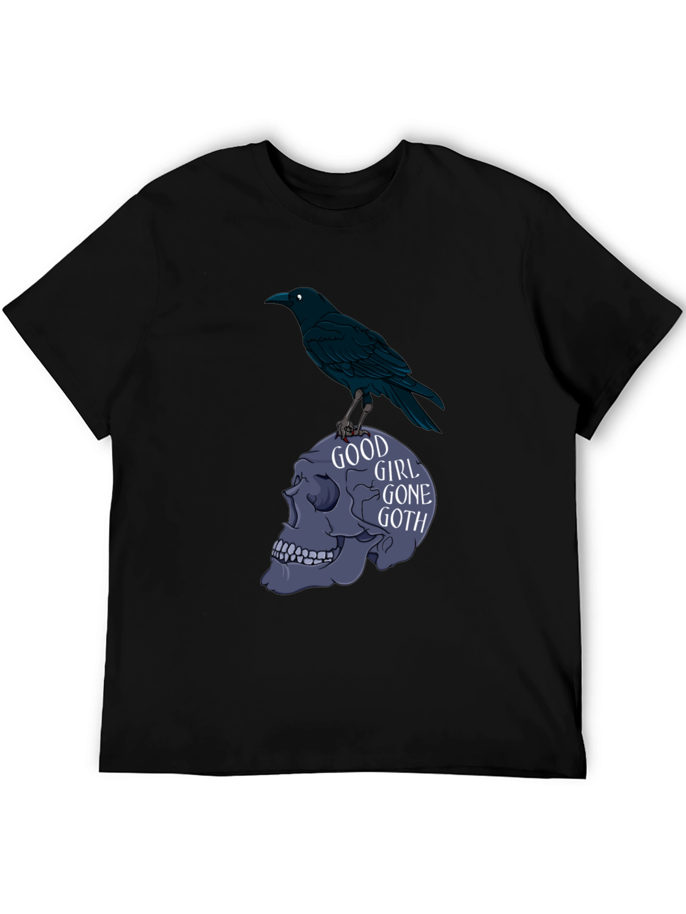 Good Girl Gone Goth Tee - Raven Skull T-Shirt