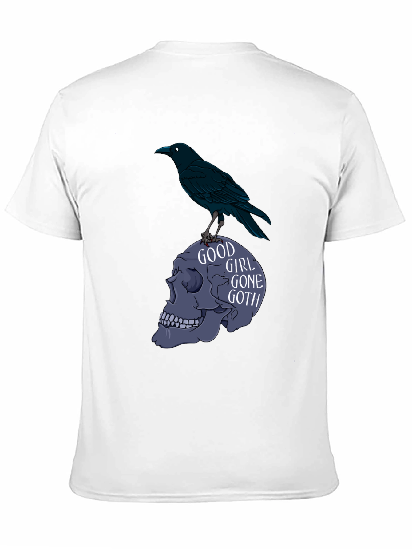 Good Girl Gone Goth Tee - Raven Skull T-Shirt