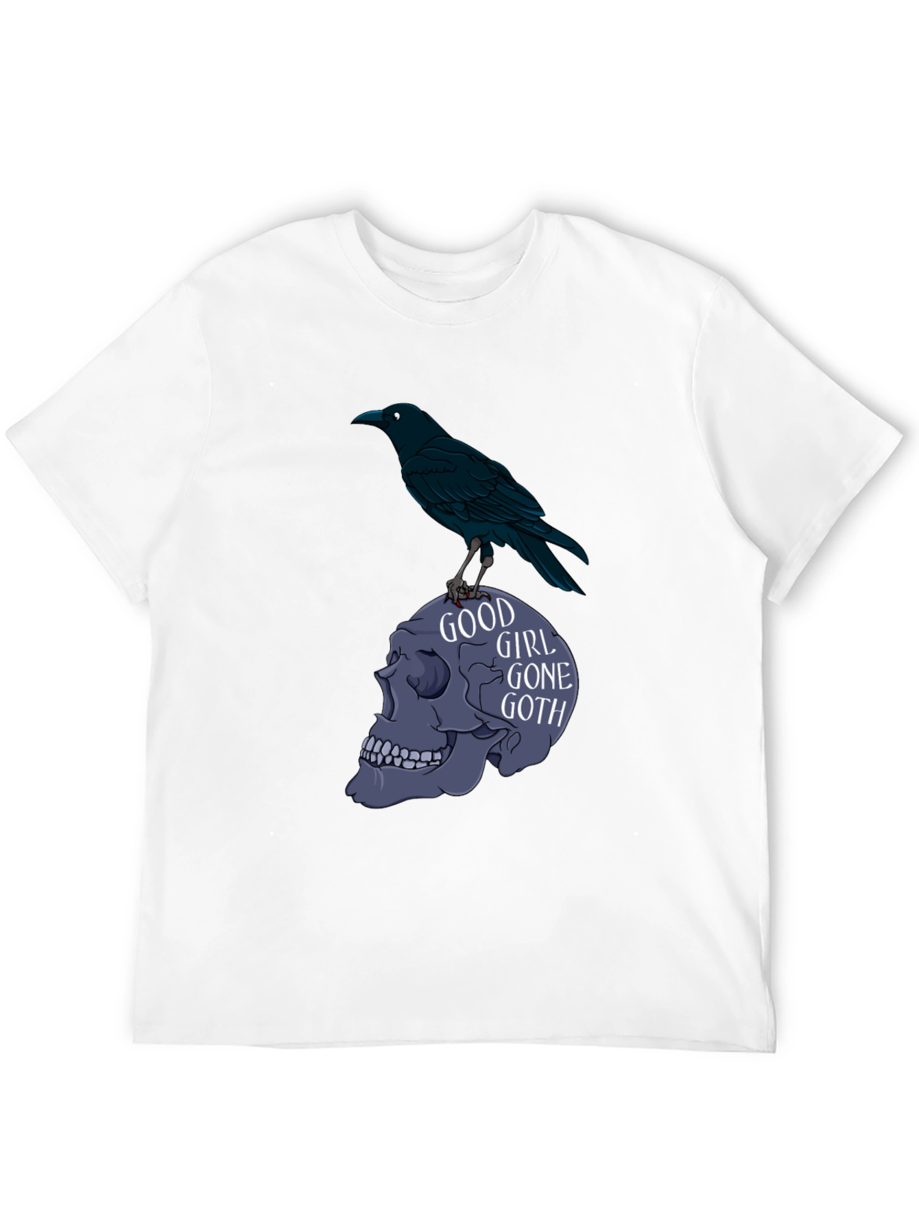 Good Girl Gone Goth Tee - Raven Skull T-Shirt