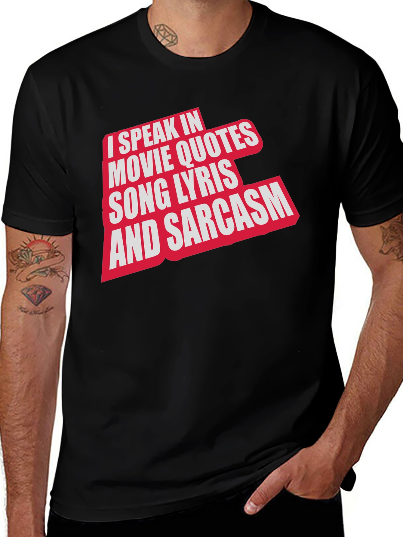 Movie Quotes & Sarcasm Black T-Shirt