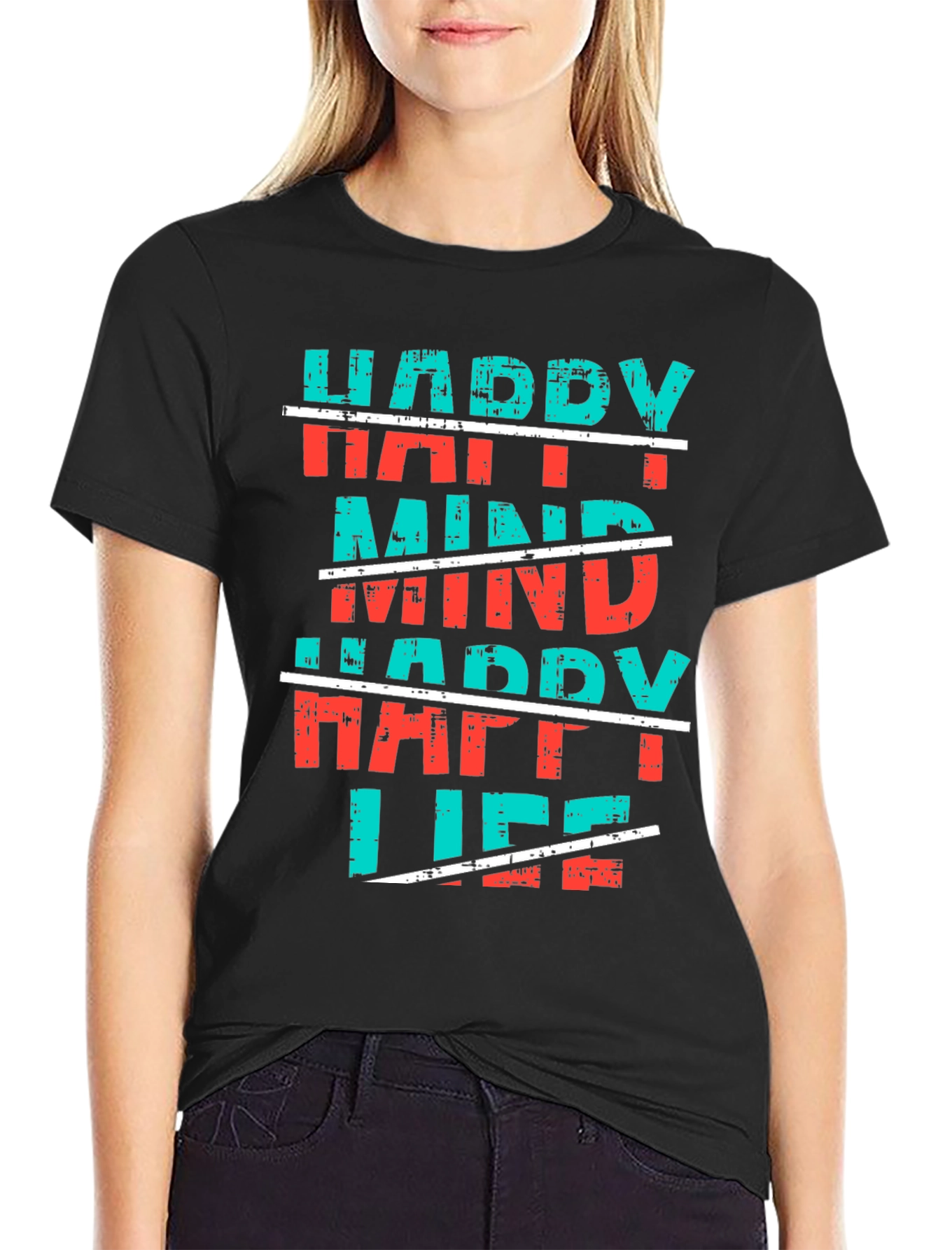 Happy Mind Happy Life Graphic Tee