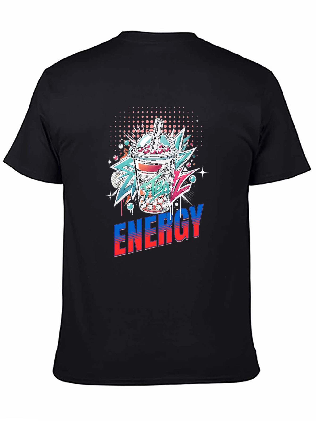 Mens Energy Bubble Tea Graphic T-Shirt