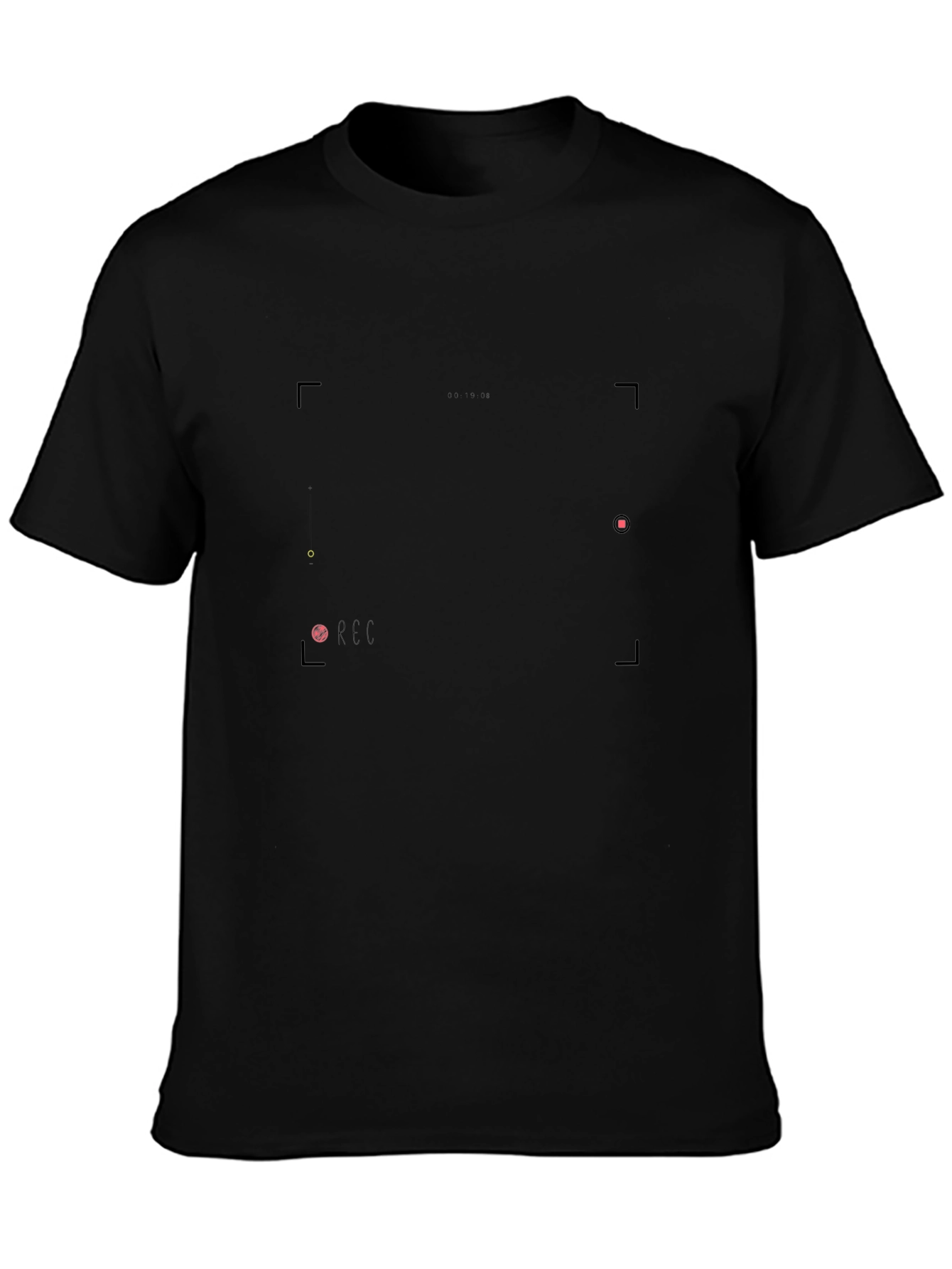 Mens Black Graphic Tee - Modern Design