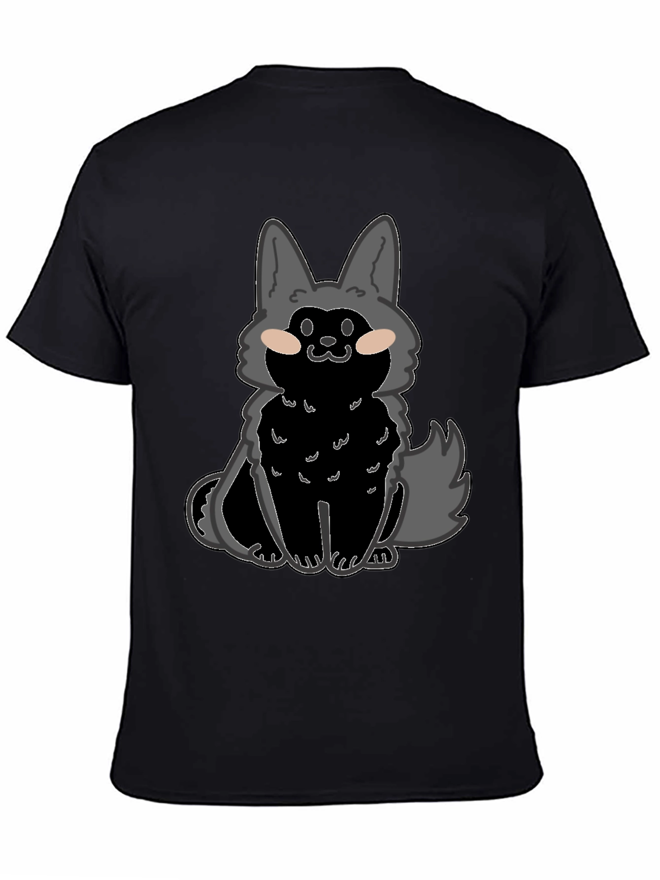 Cartoon Wolf Graphic T-Shirt