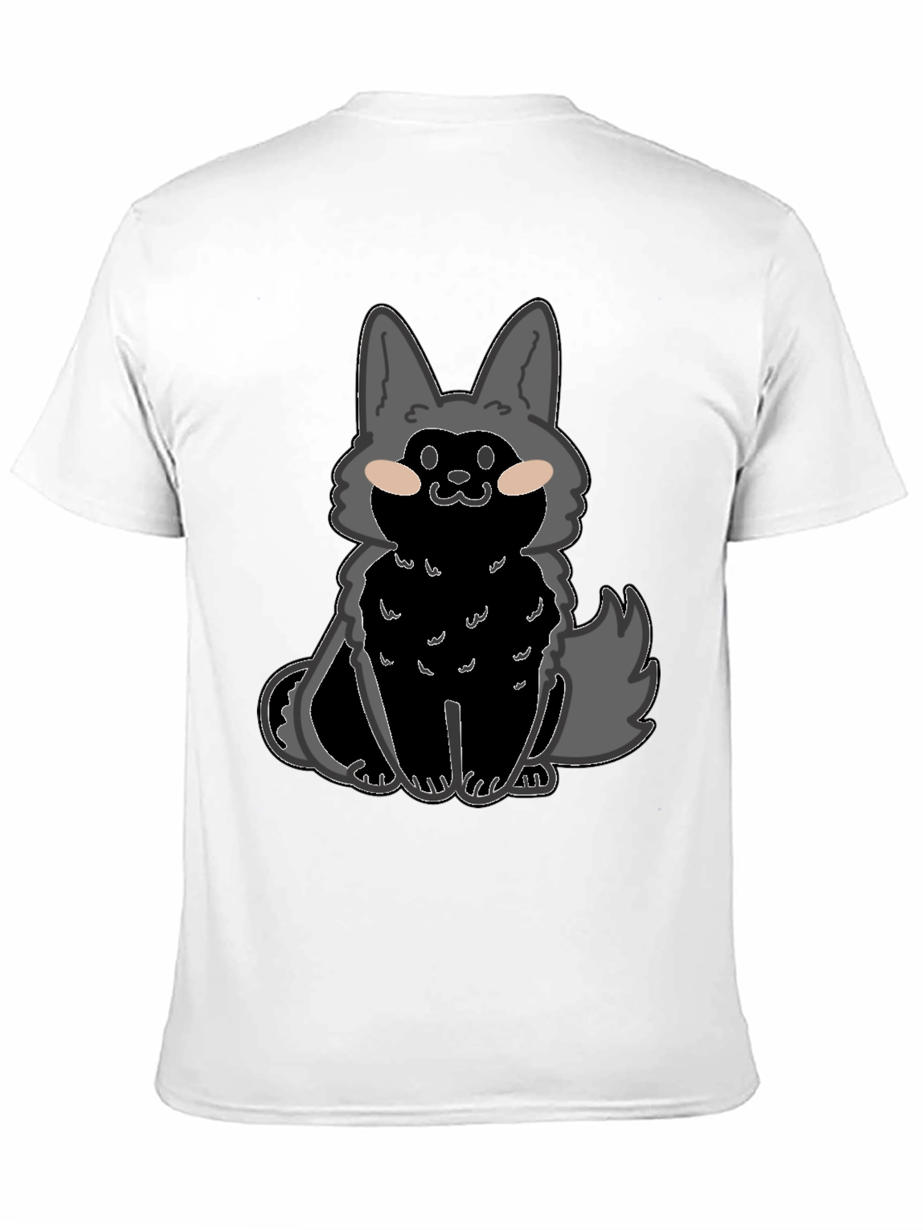 Cartoon Wolf Graphic T-Shirt