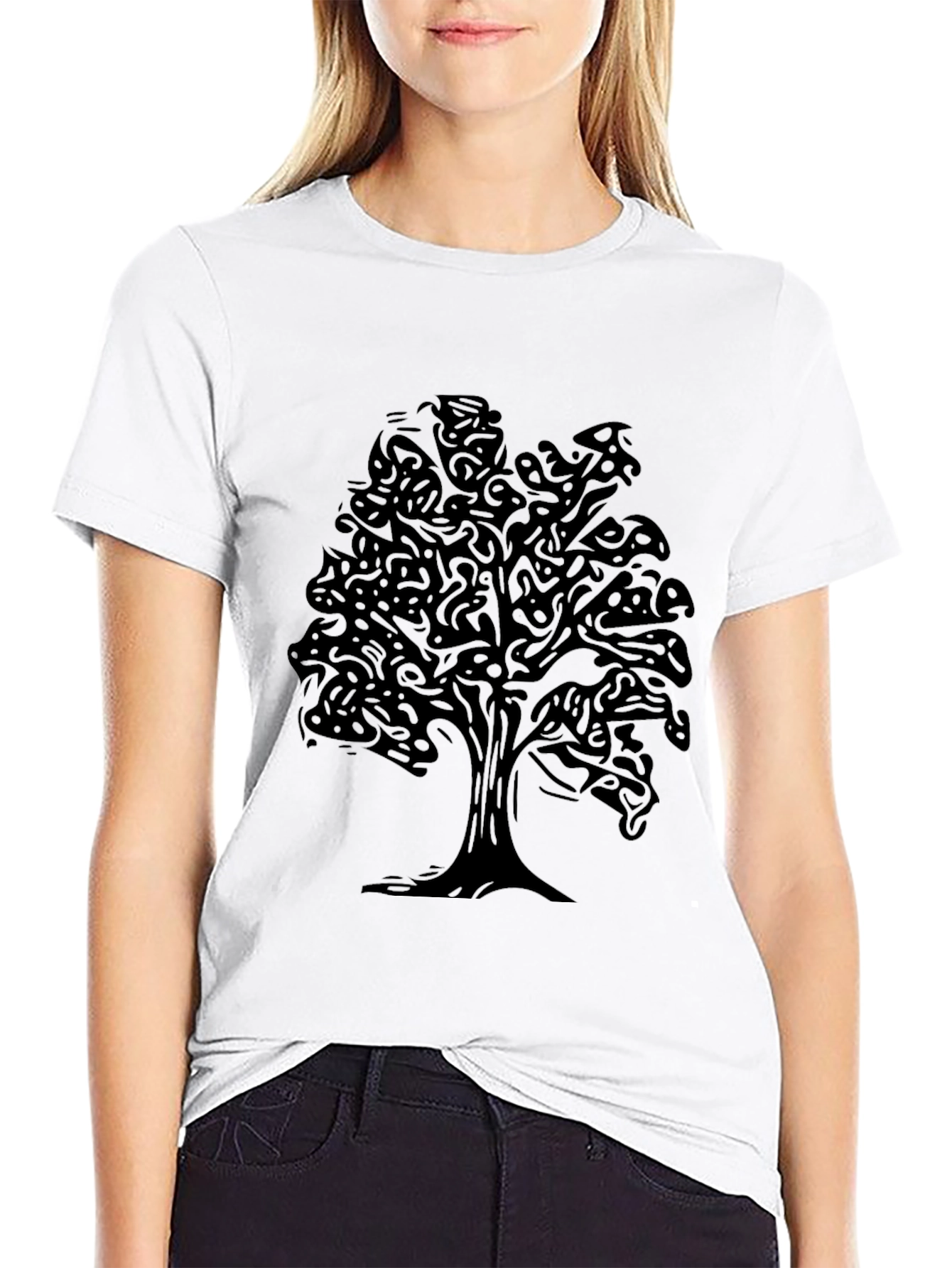 Black Tree Graphic Tee - Stylish Casual Wear