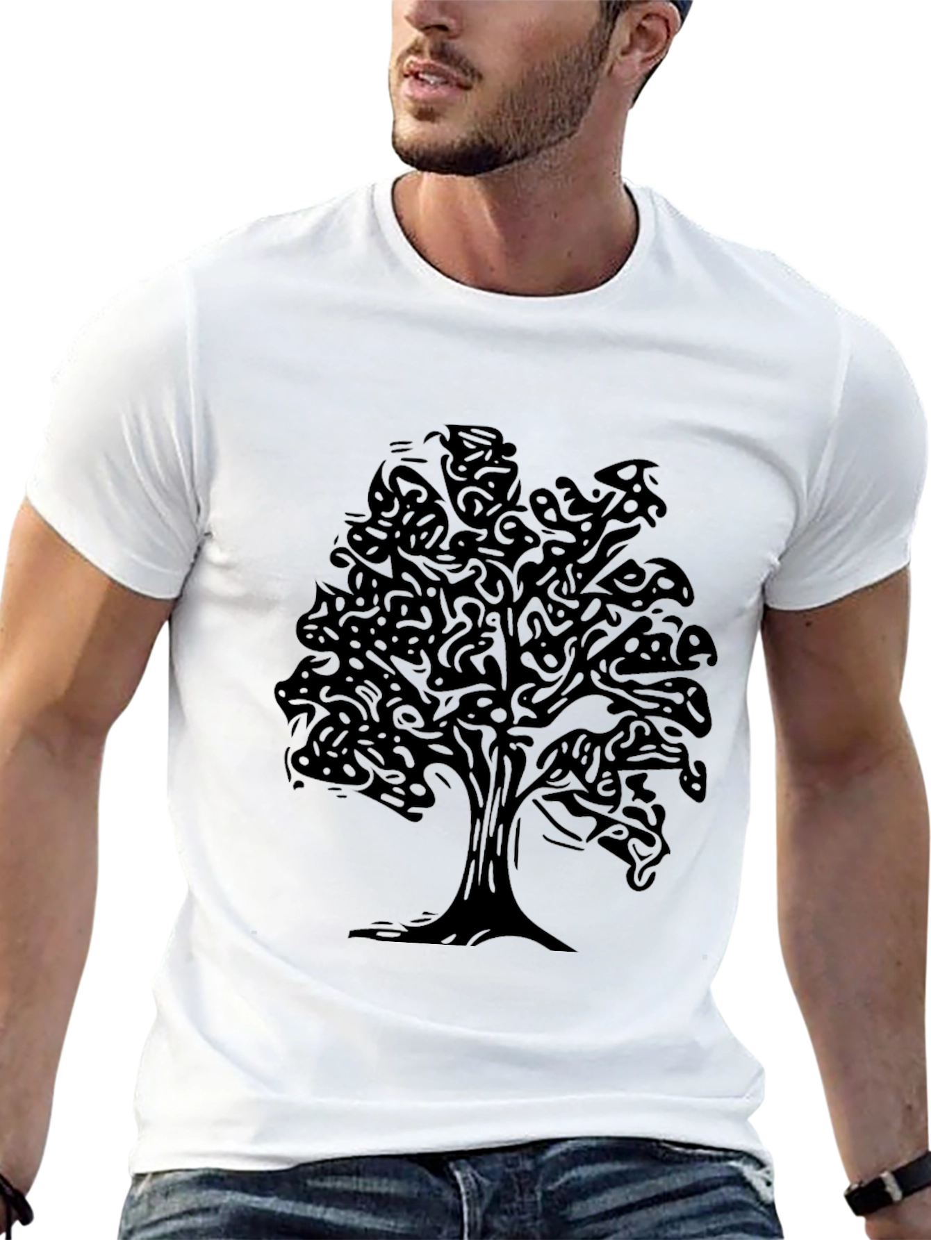 Black Tree Graphic Tee - Stylish Casual Wear