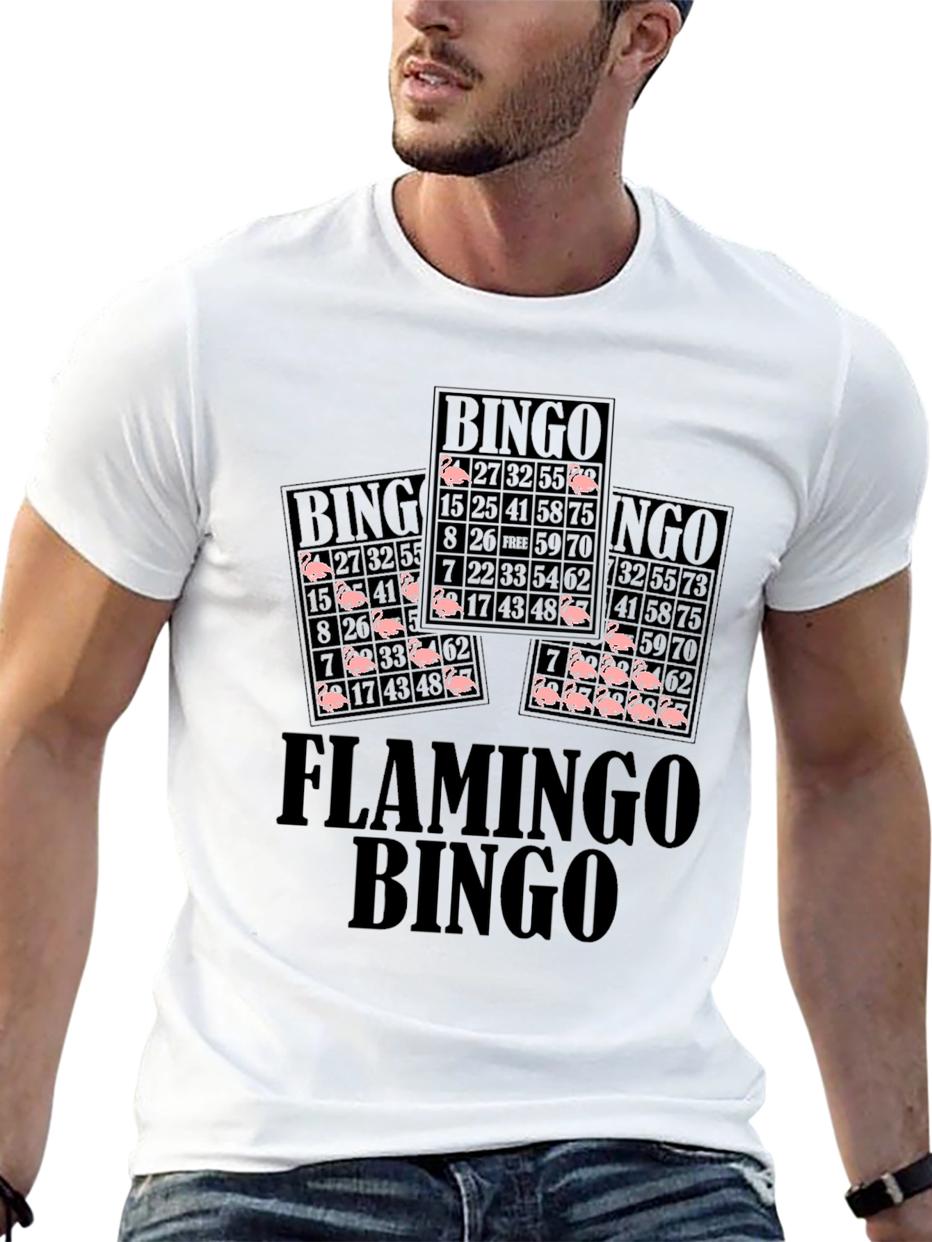 Flamingo Bingo T-Shirt - Novelty Graphic Tee