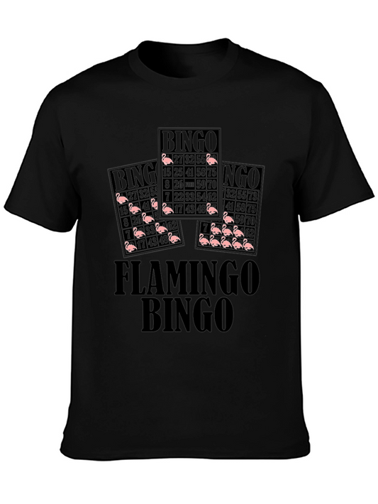 Flamingo Bingo T-Shirt - Novelty Graphic Tee