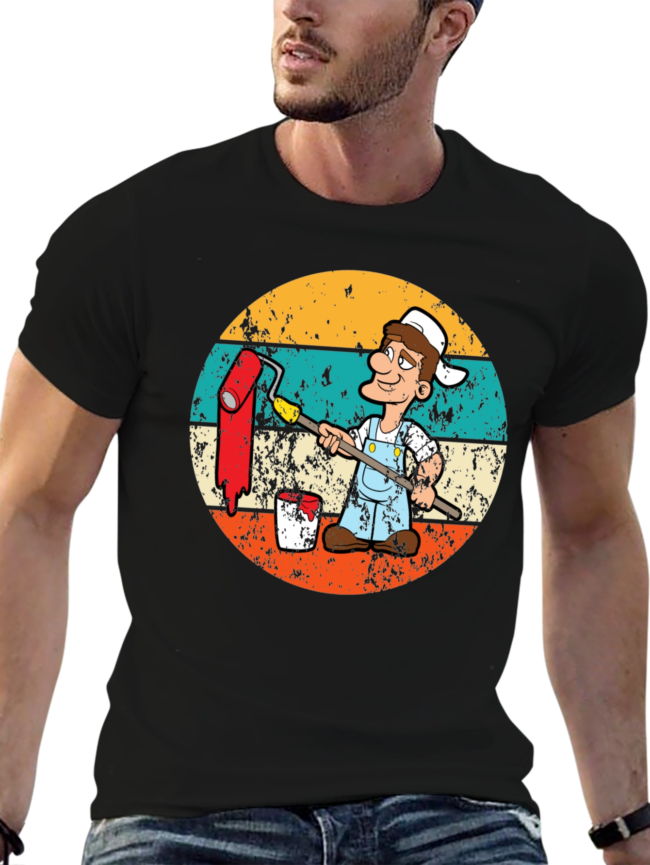 Painter Cartoon Retro T-Shirt