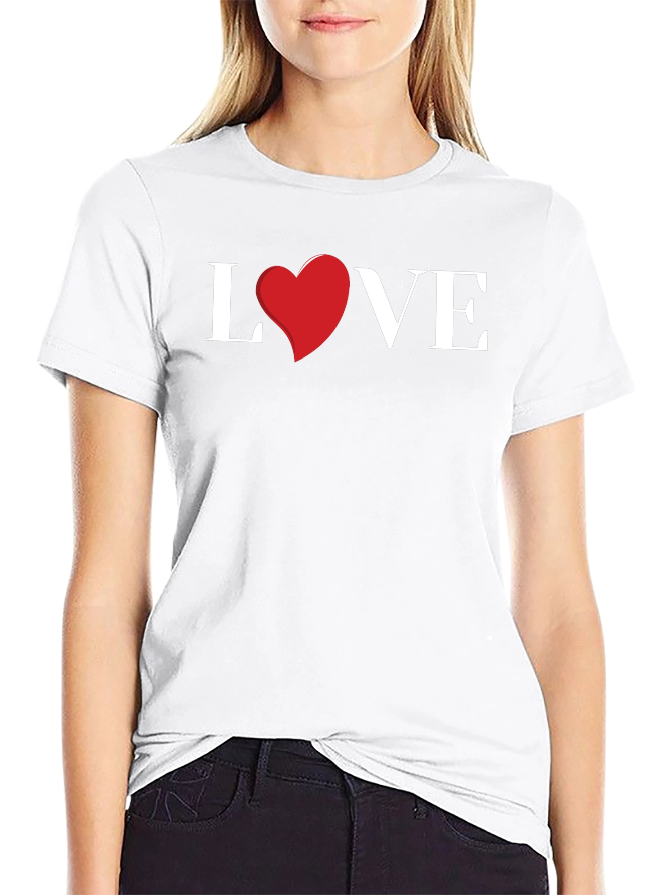 Love Heart Graphic Tee - Stylish Black T-Shirt