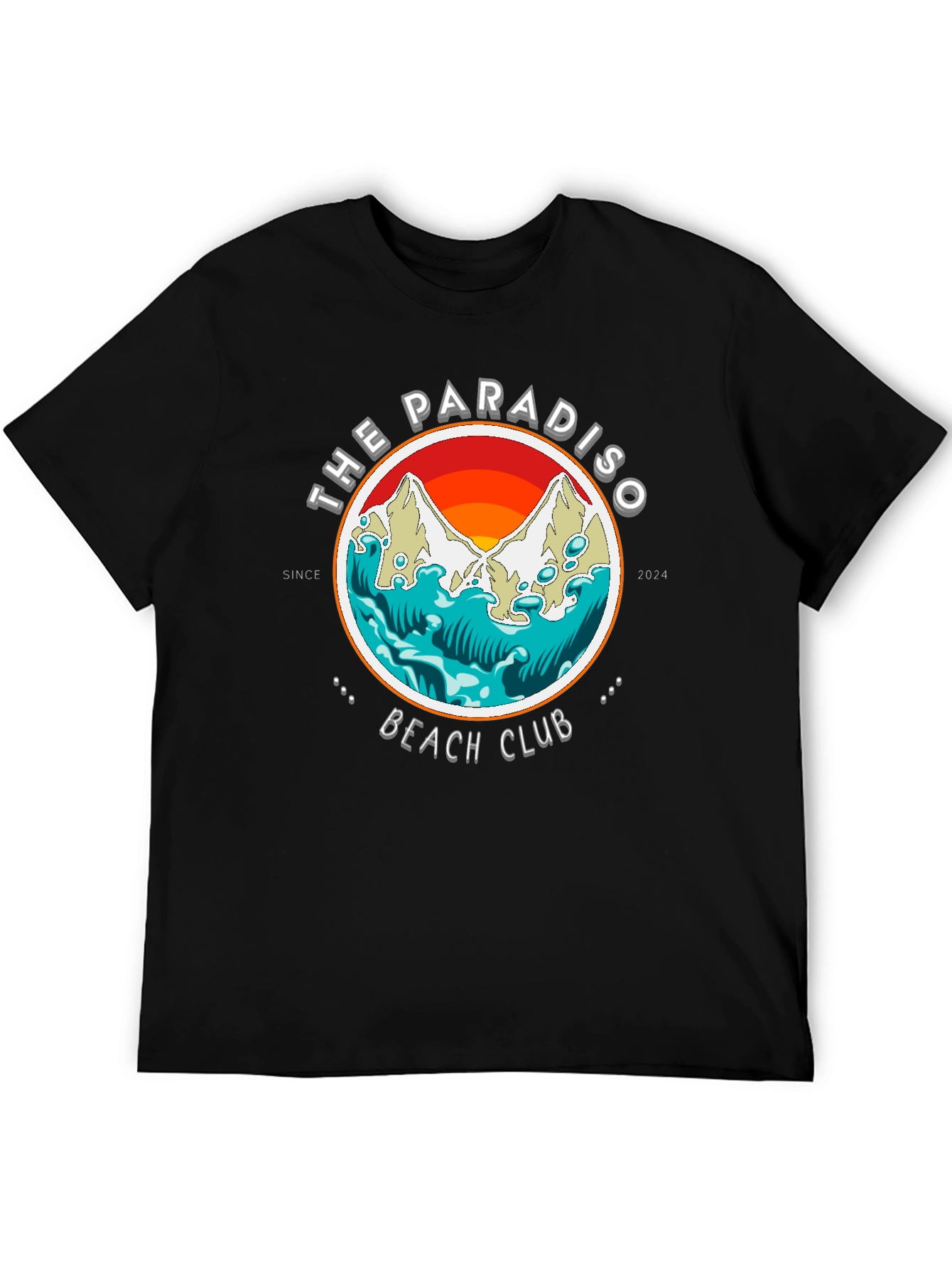The Paradiso Beach Club Black Graphic Tee