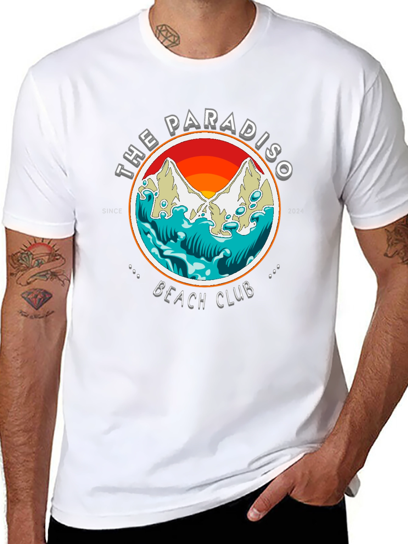 The Paradiso Beach Club Black Graphic Tee