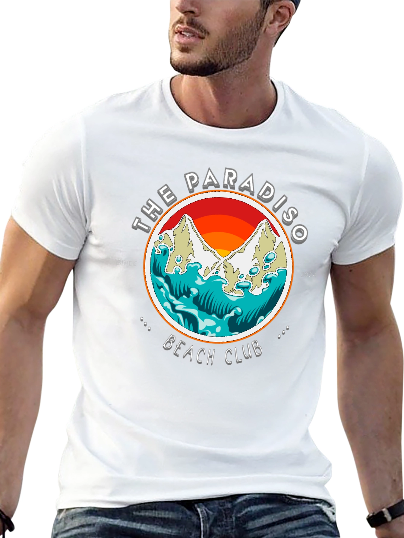 The Paradiso Beach Club Black Graphic Tee