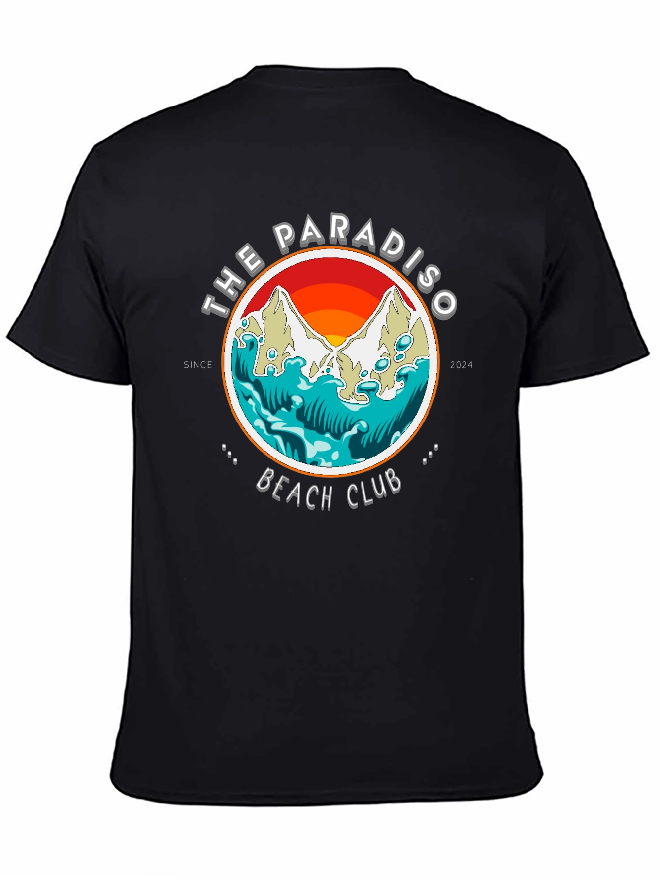 The Paradiso Beach Club Black Graphic Tee
