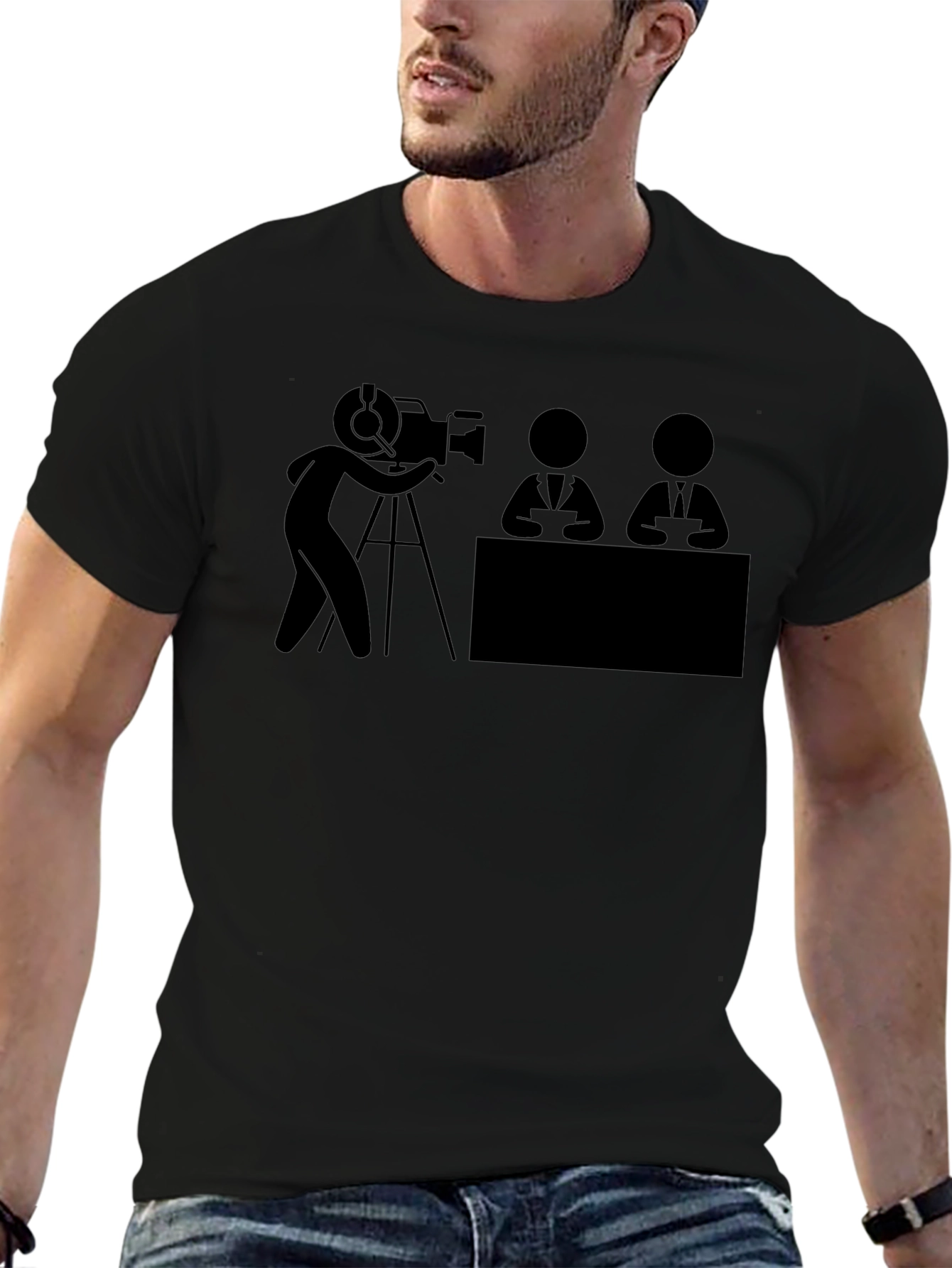 News Crew T-Shirt - Black
