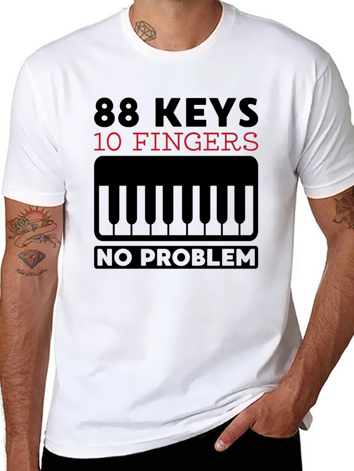 88 Keys 10 Fingers No Problem T-Shirt
