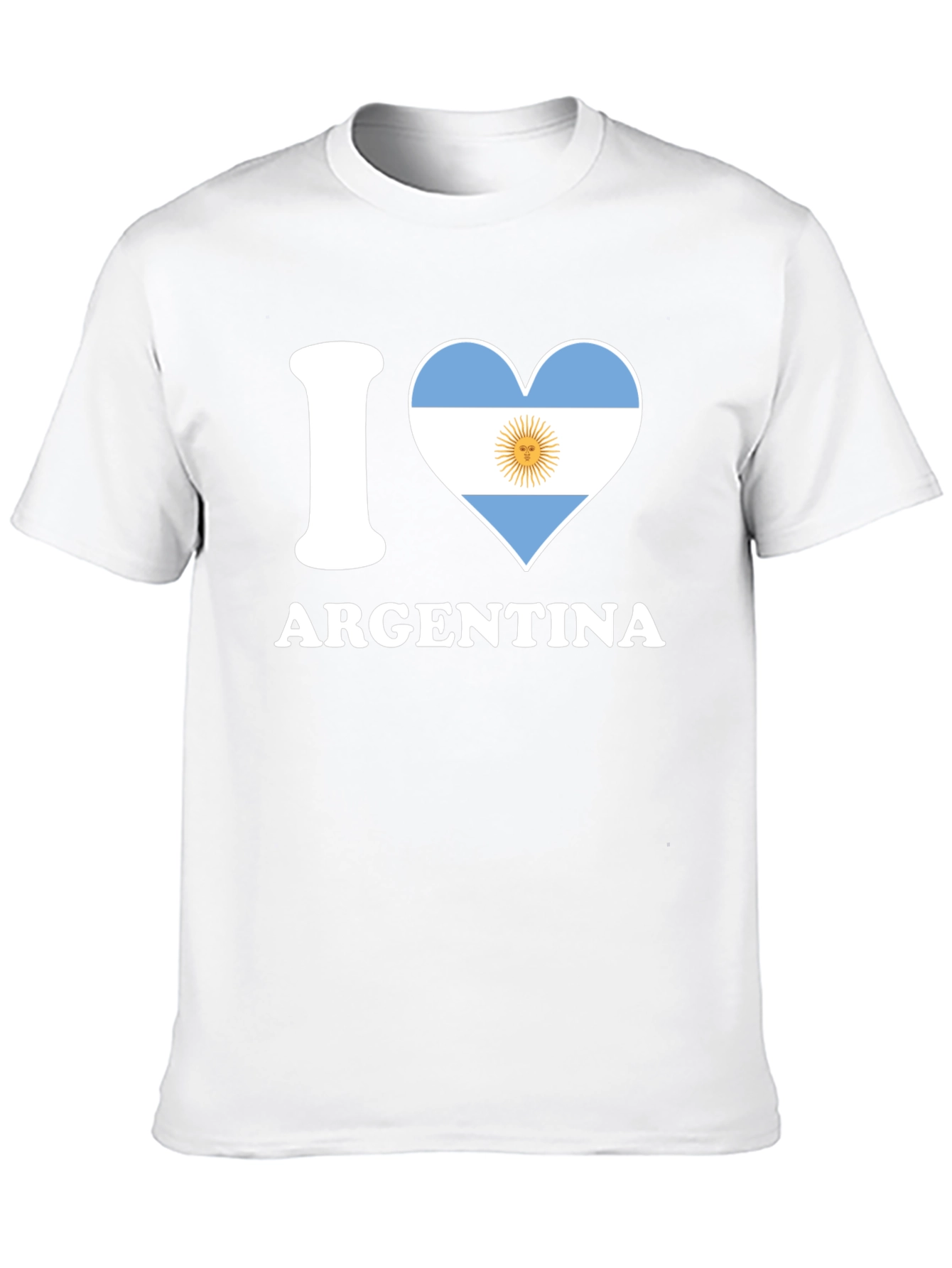 I Heart Argentina Flag T-Shirt Black Graphic Tee