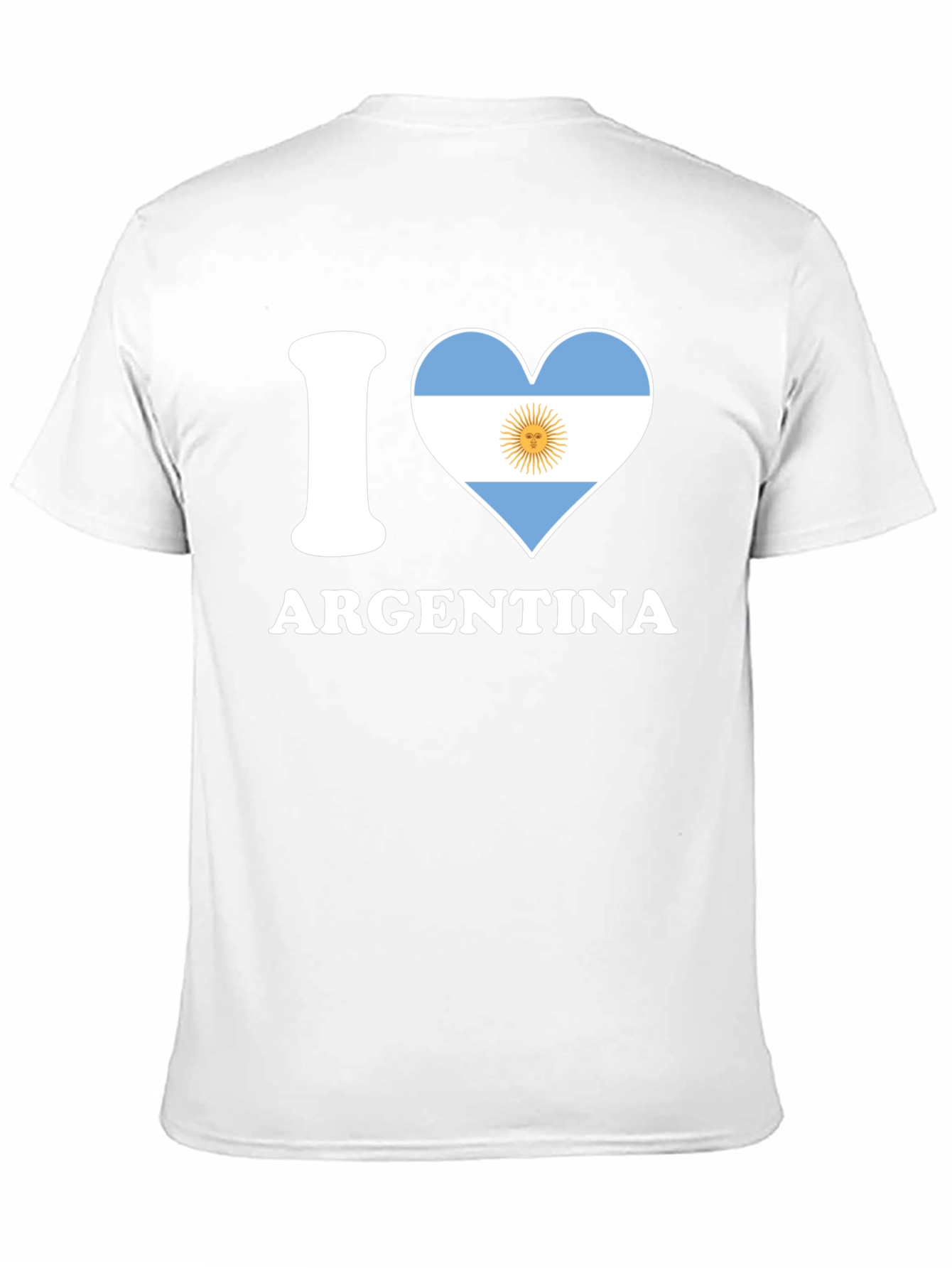 I Heart Argentina Flag T-Shirt Black Graphic Tee