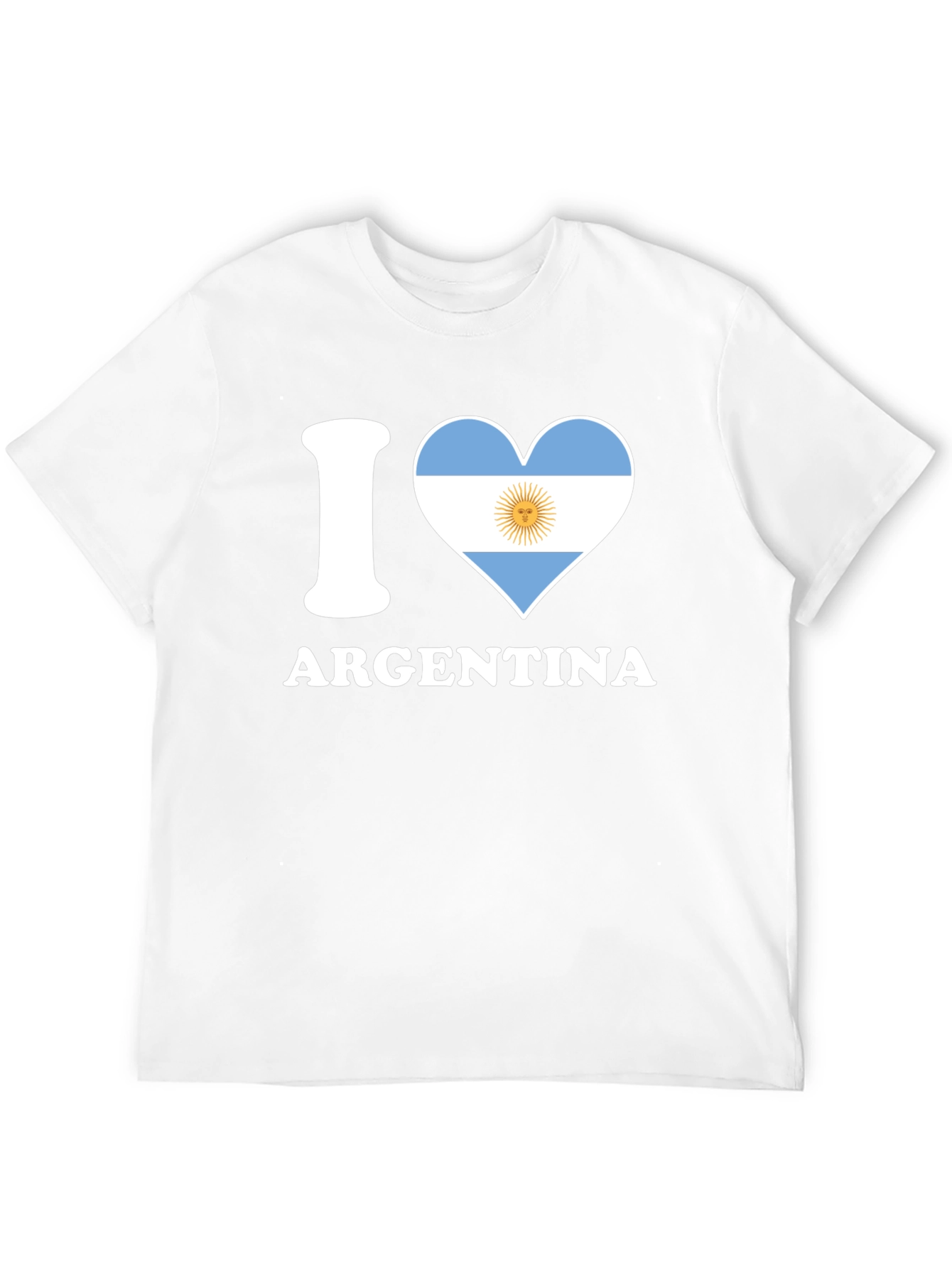 I Heart Argentina Flag T-Shirt Black Graphic Tee