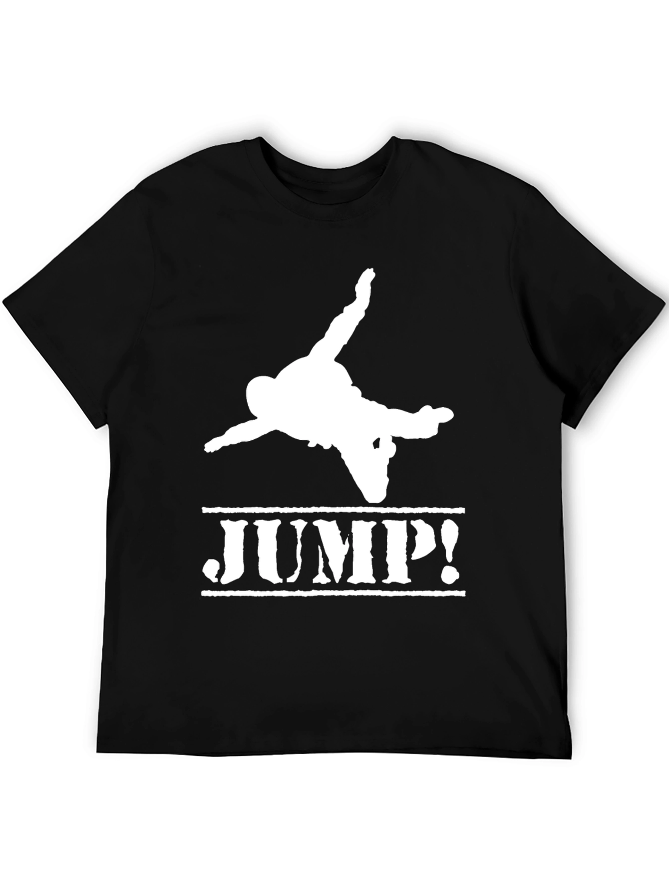 Jump! Graphic Black T-Shirt - Active Lifestyle Tee