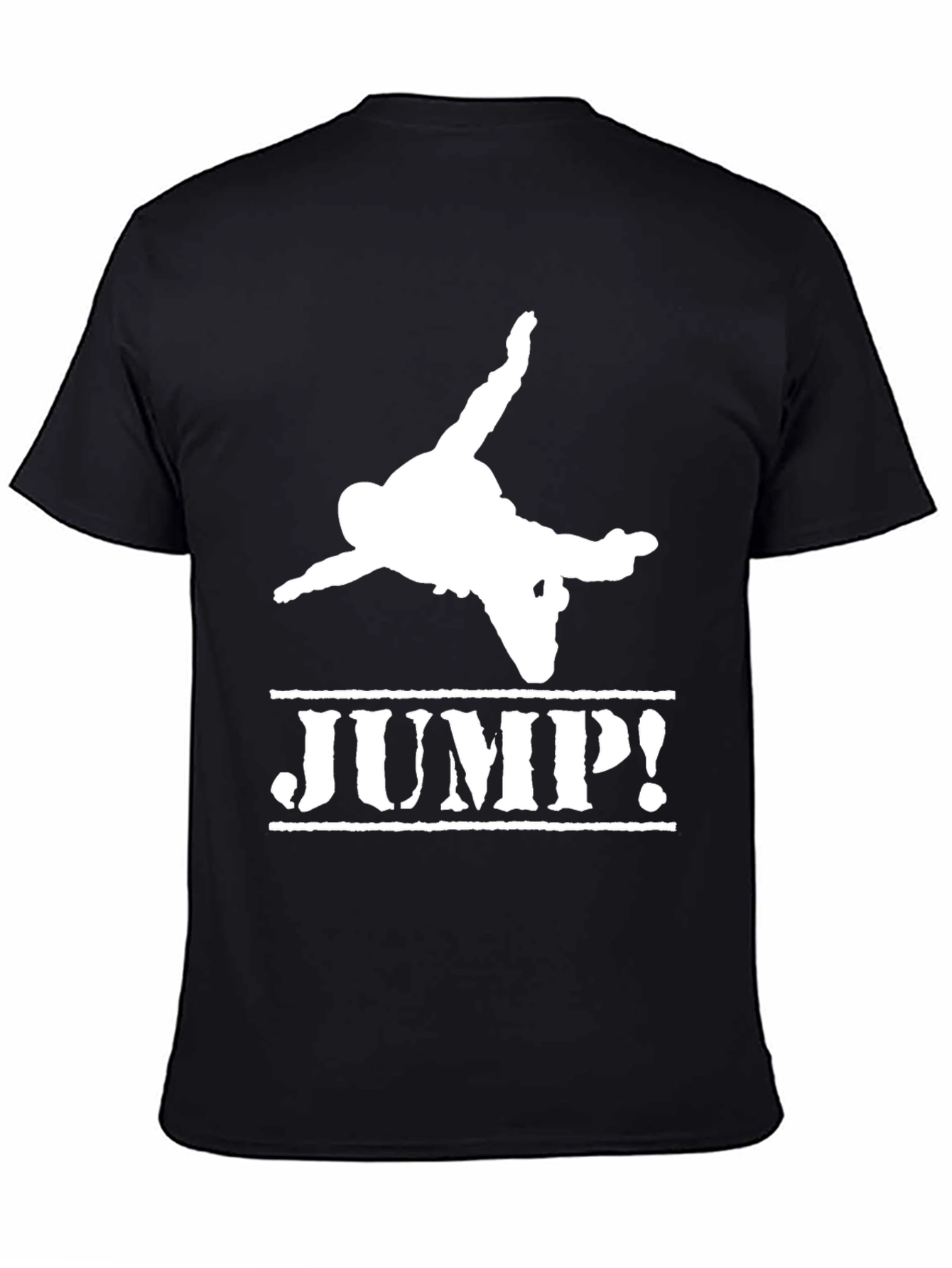 Jump! Graphic Black T-Shirt - Active Lifestyle Tee