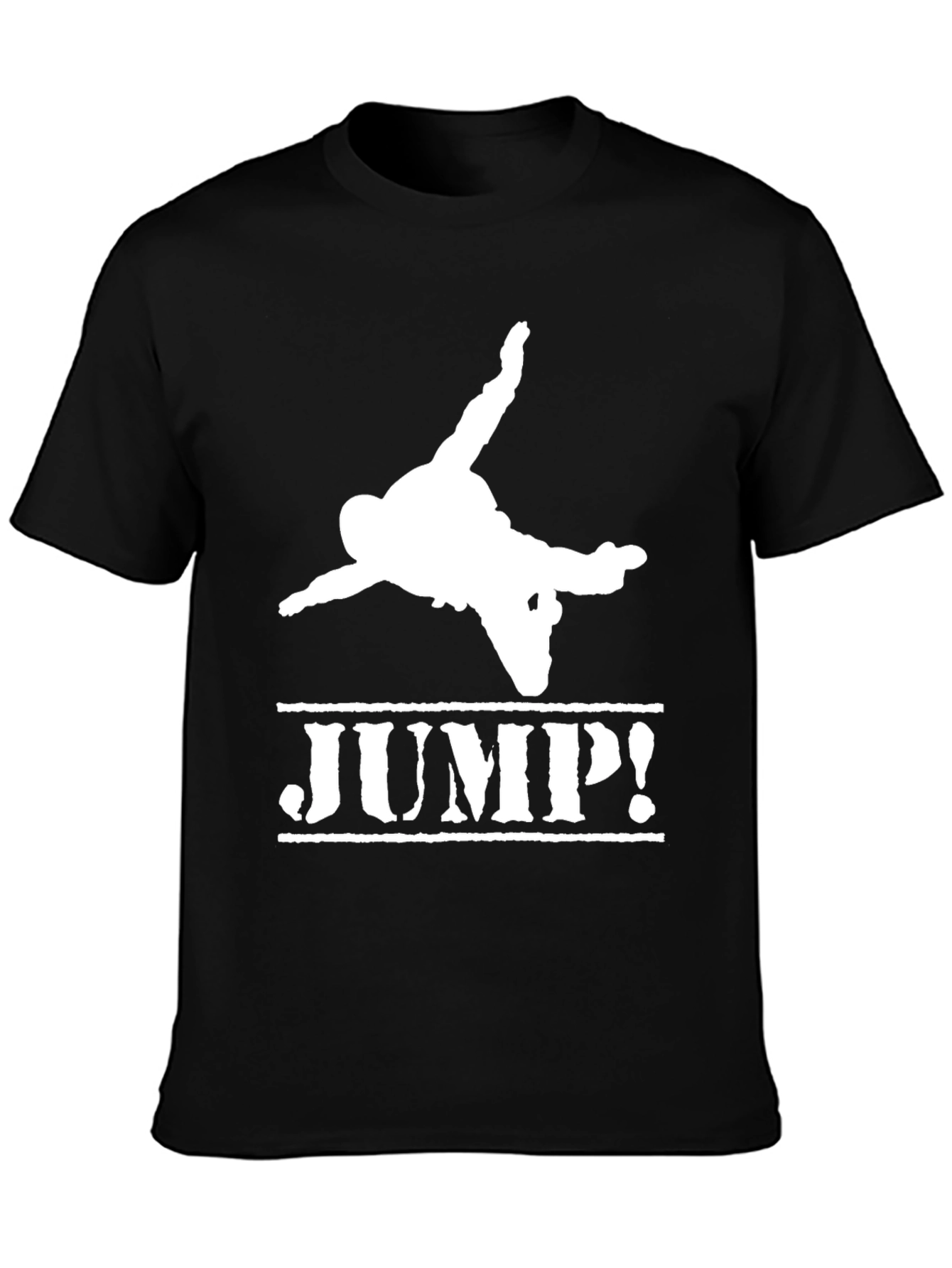Jump! Graphic Black T-Shirt - Active Lifestyle Tee