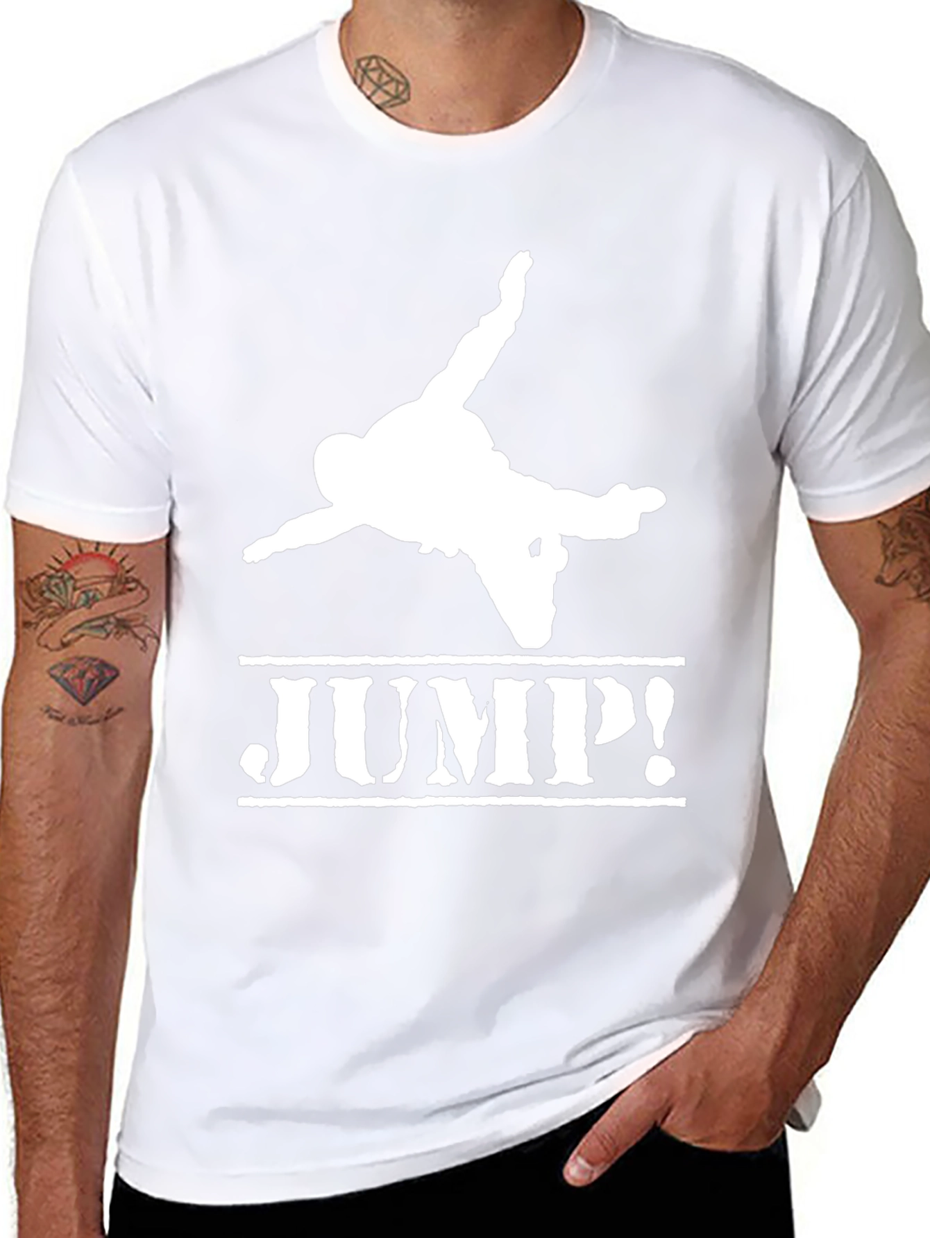 Jump! Graphic Black T-Shirt - Active Lifestyle Tee