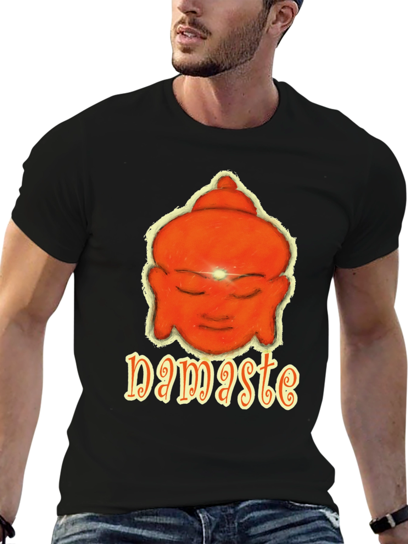 Namaste Buddha Graphic T-Shirt - Spiritual Tee
