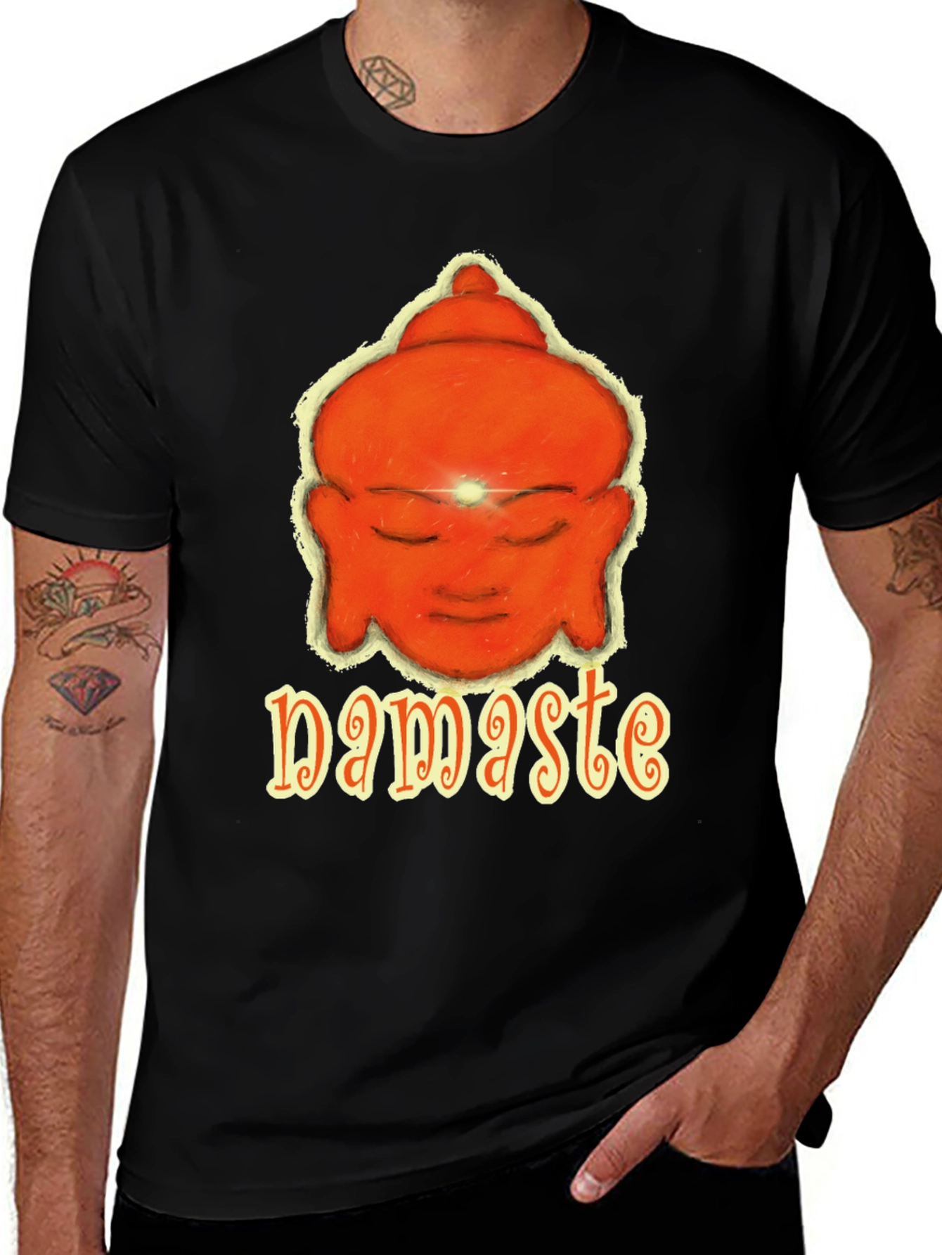 Namaste Buddha Graphic T-Shirt - Spiritual Tee