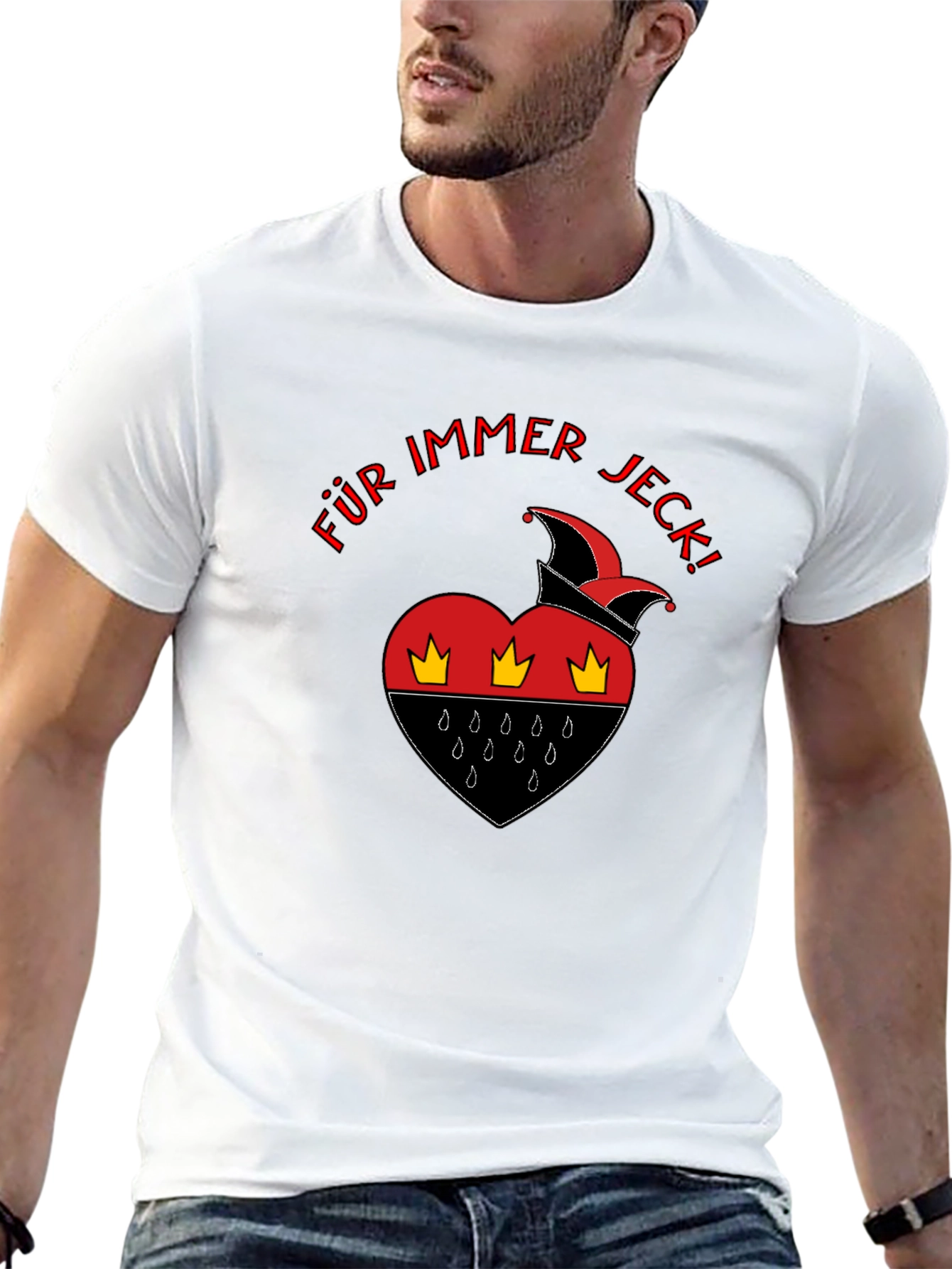 Für Immer Jeck Black T-Shirt