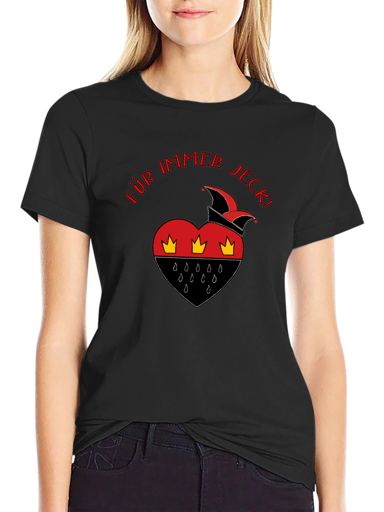 Für Immer Jeck Black T-Shirt