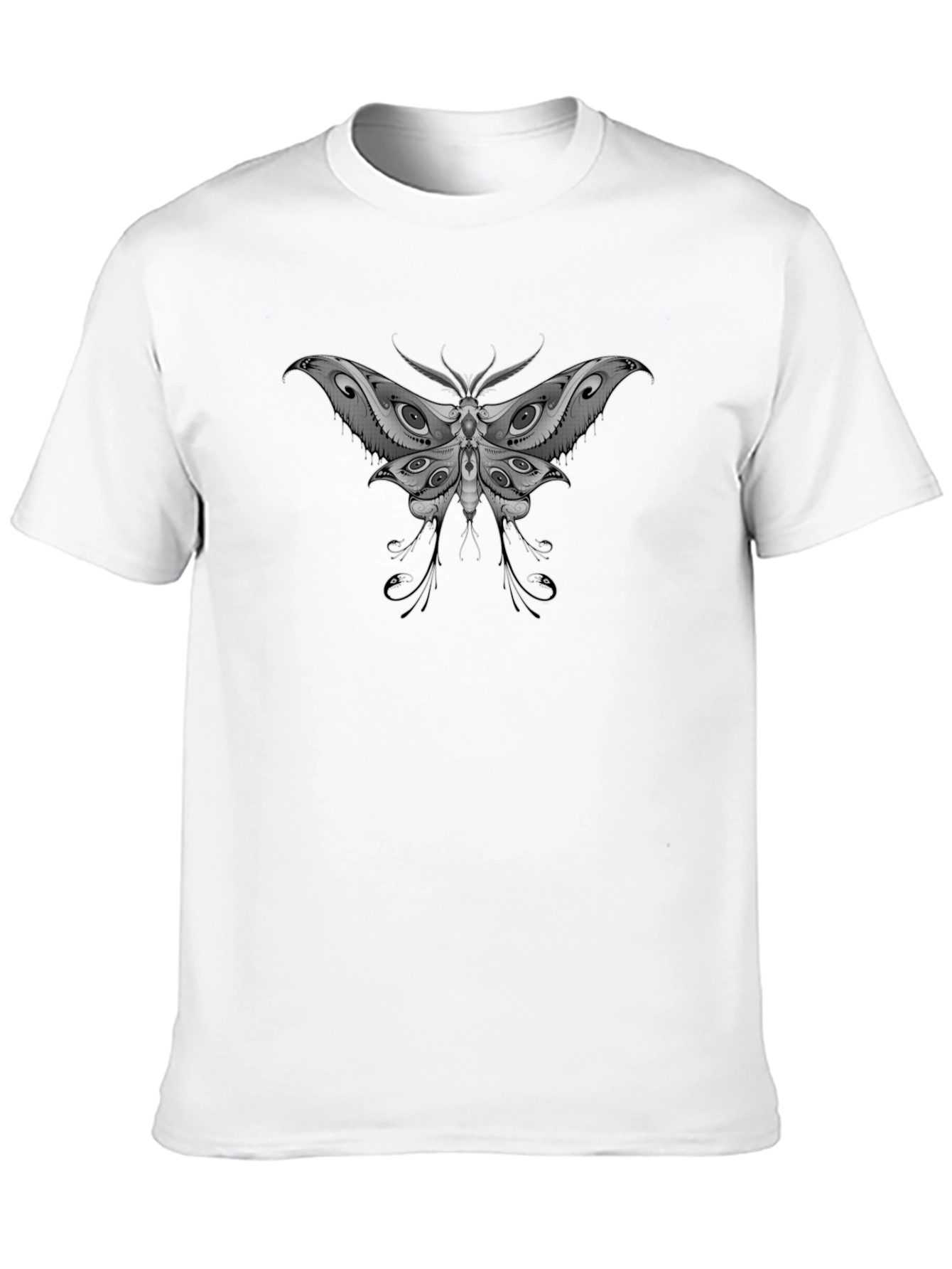 Moth Eye Graphic Tee - Unique Black T-Shirt