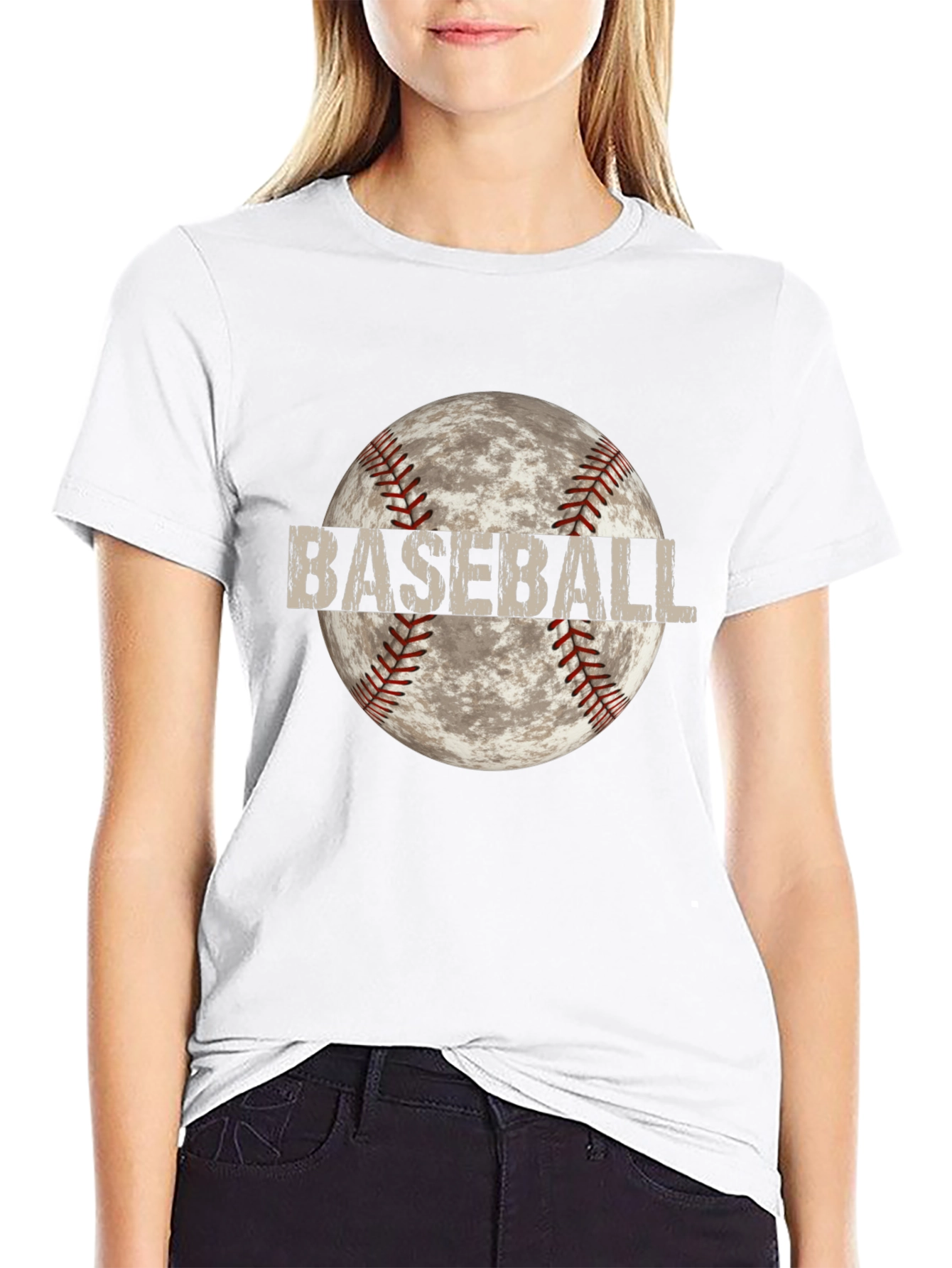Baseball Moon T-Shirt - Unique Graphic Tee