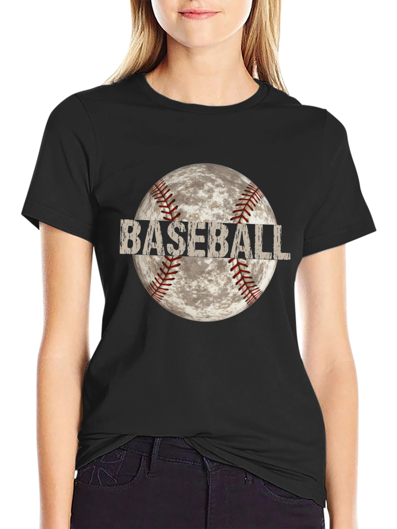 Baseball Moon T-Shirt - Unique Graphic Tee