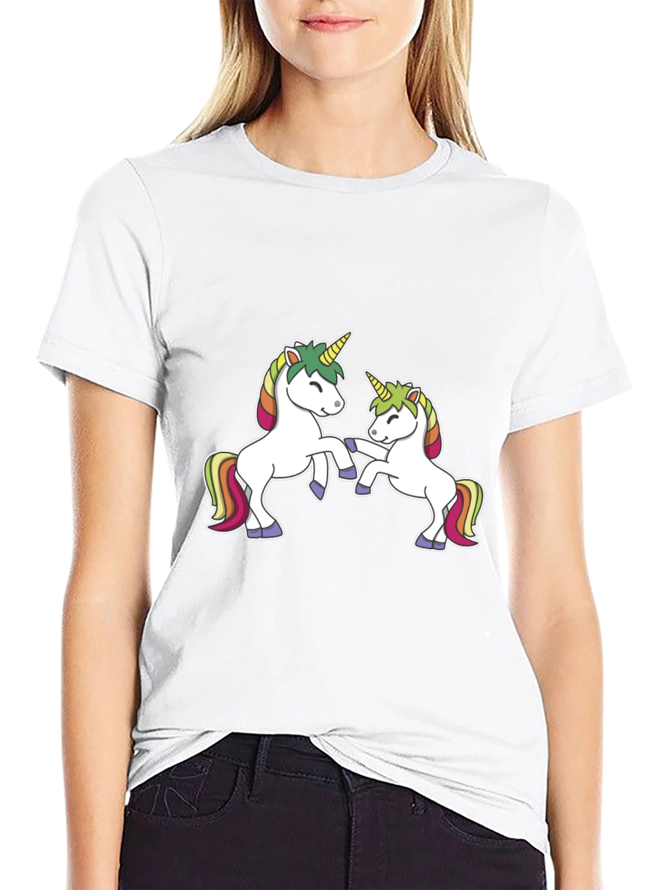 Unicorn T-Shirt - Black Cotton Blend