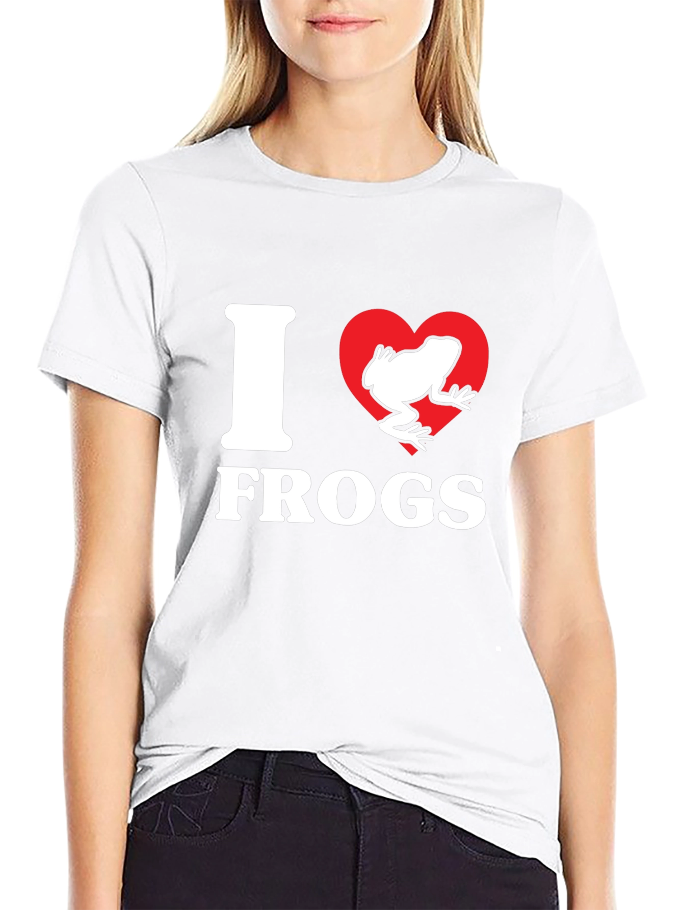 I Heart Frogs Black T-Shirt