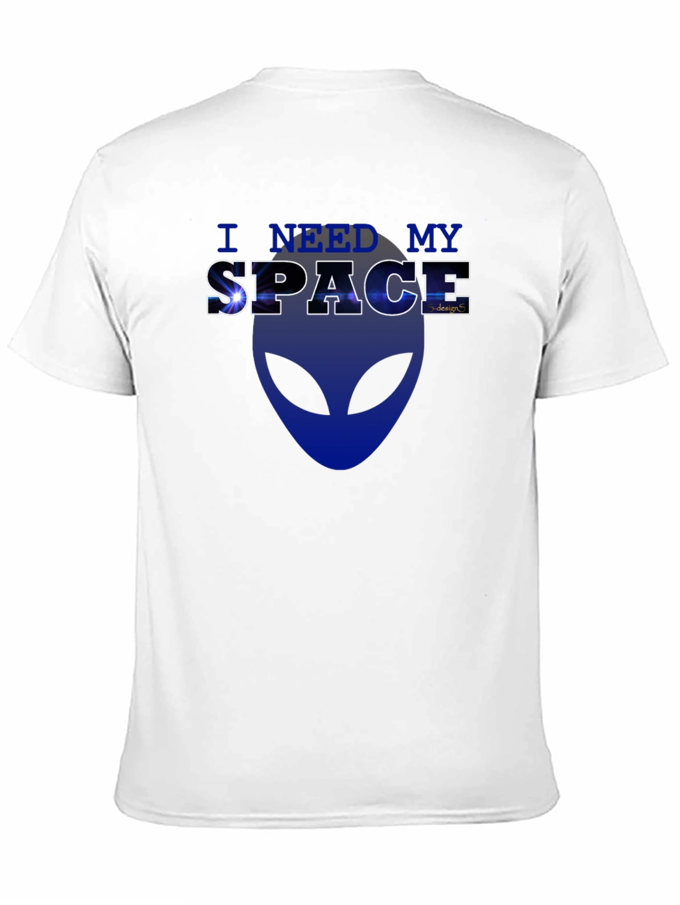 I Need My Space Alien Graphic T-Shirt - Black