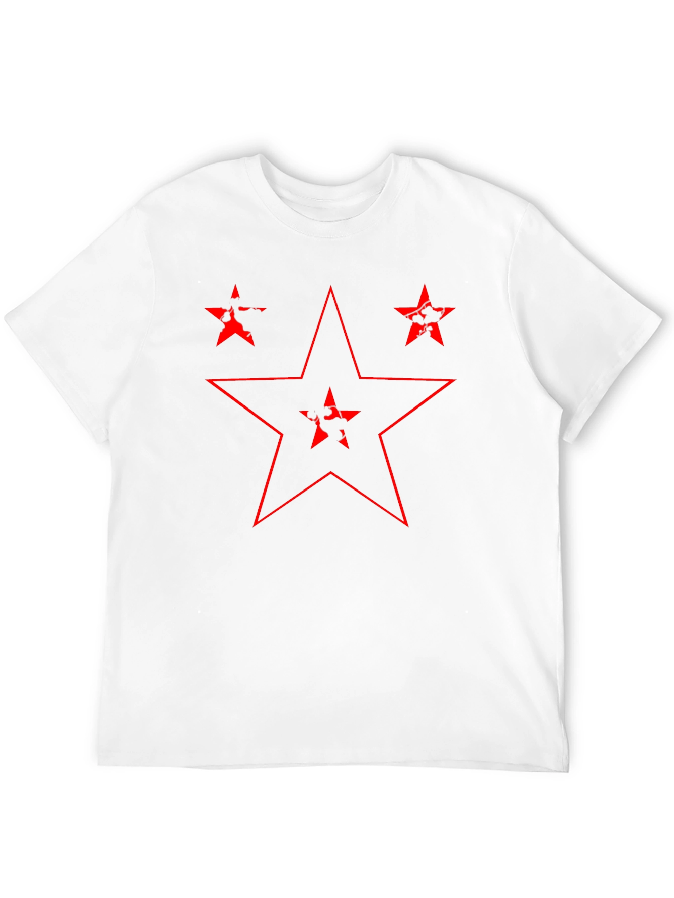 Edgy Star Graphic Black T-Shirt