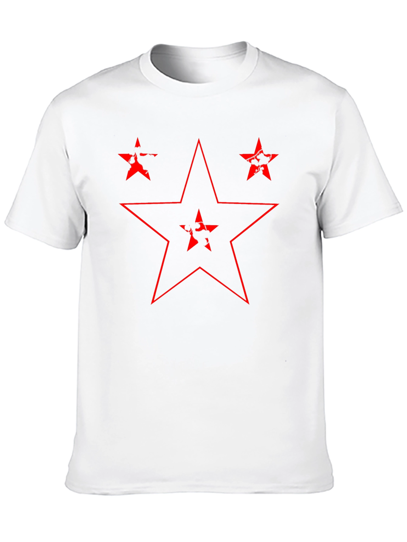 Edgy Star Graphic Black T-Shirt