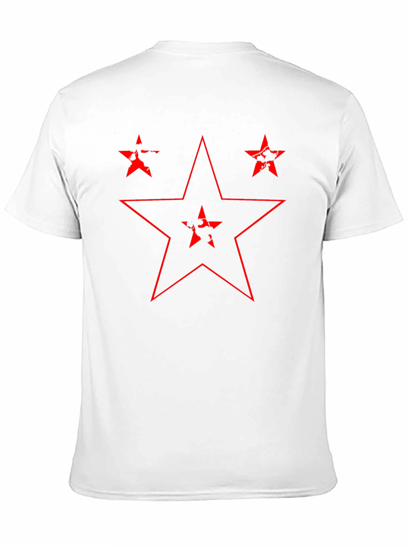 Edgy Star Graphic Black T-Shirt