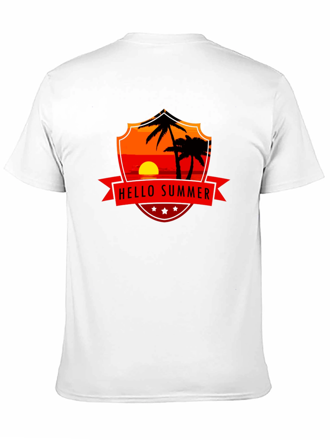 Hello Summer Graphic Tee - Black Cotton T-Shirt