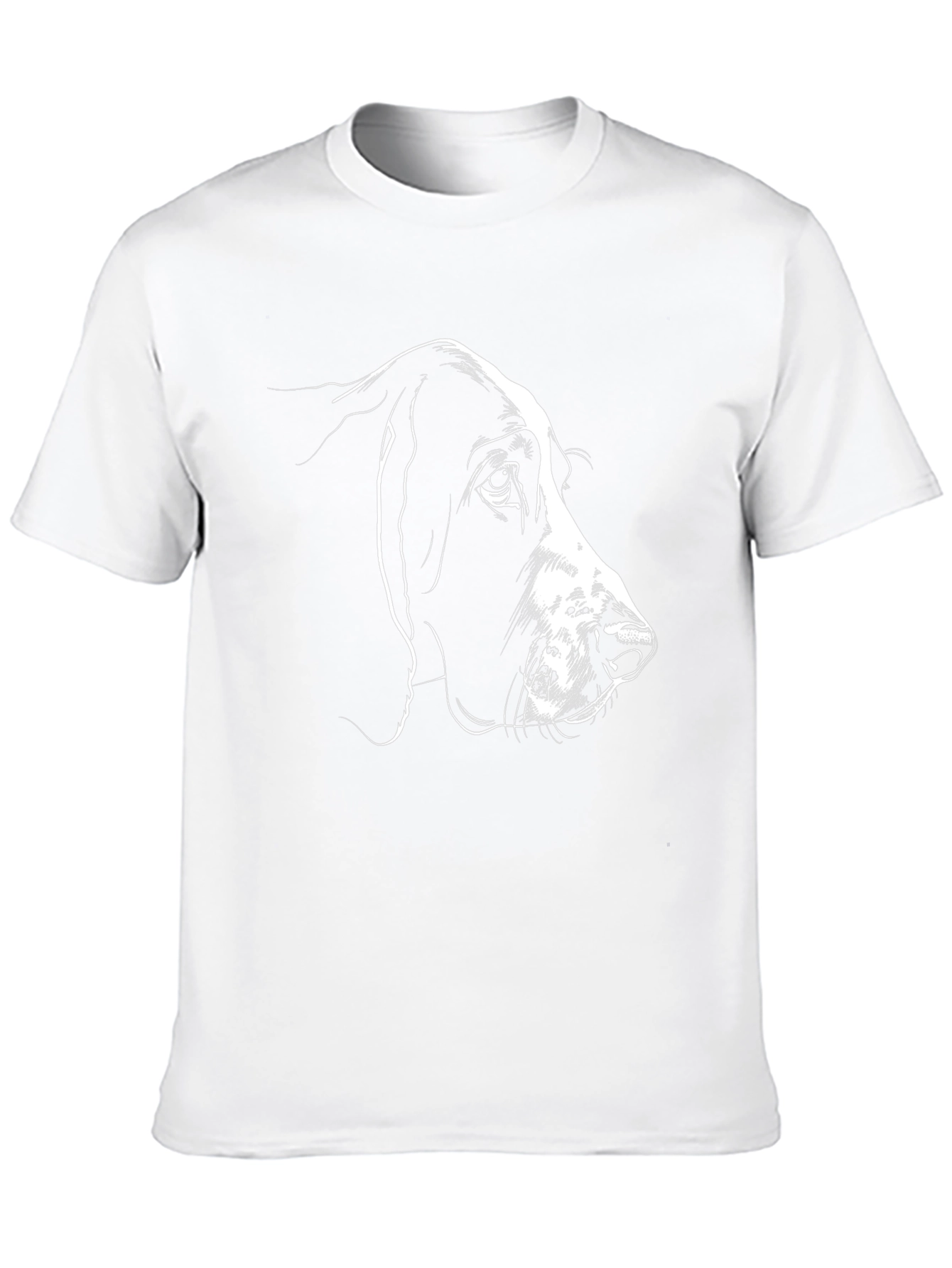 Dog Sketch T-Shirt - Black Cotton Tee