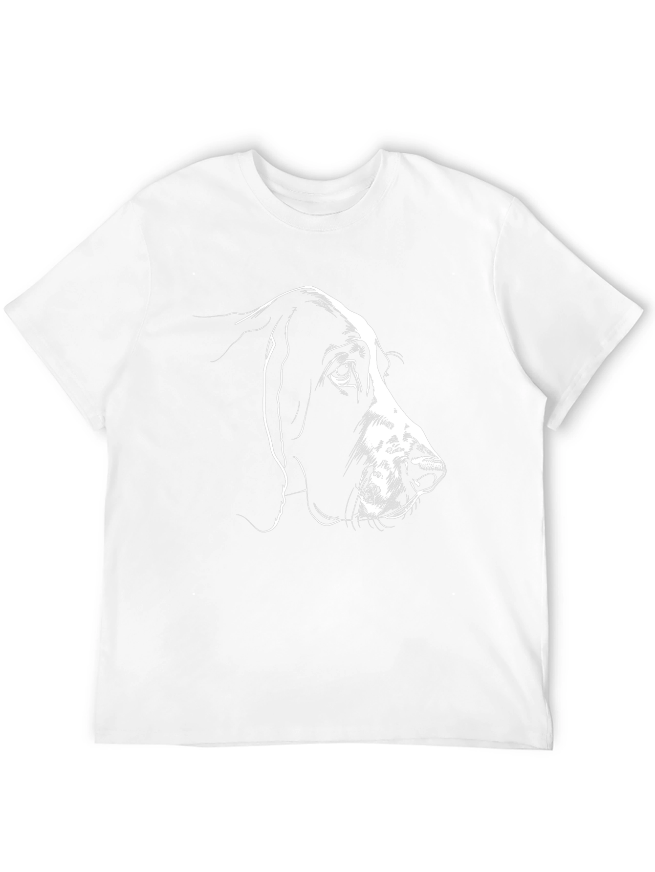 Dog Sketch T-Shirt - Black Cotton Tee