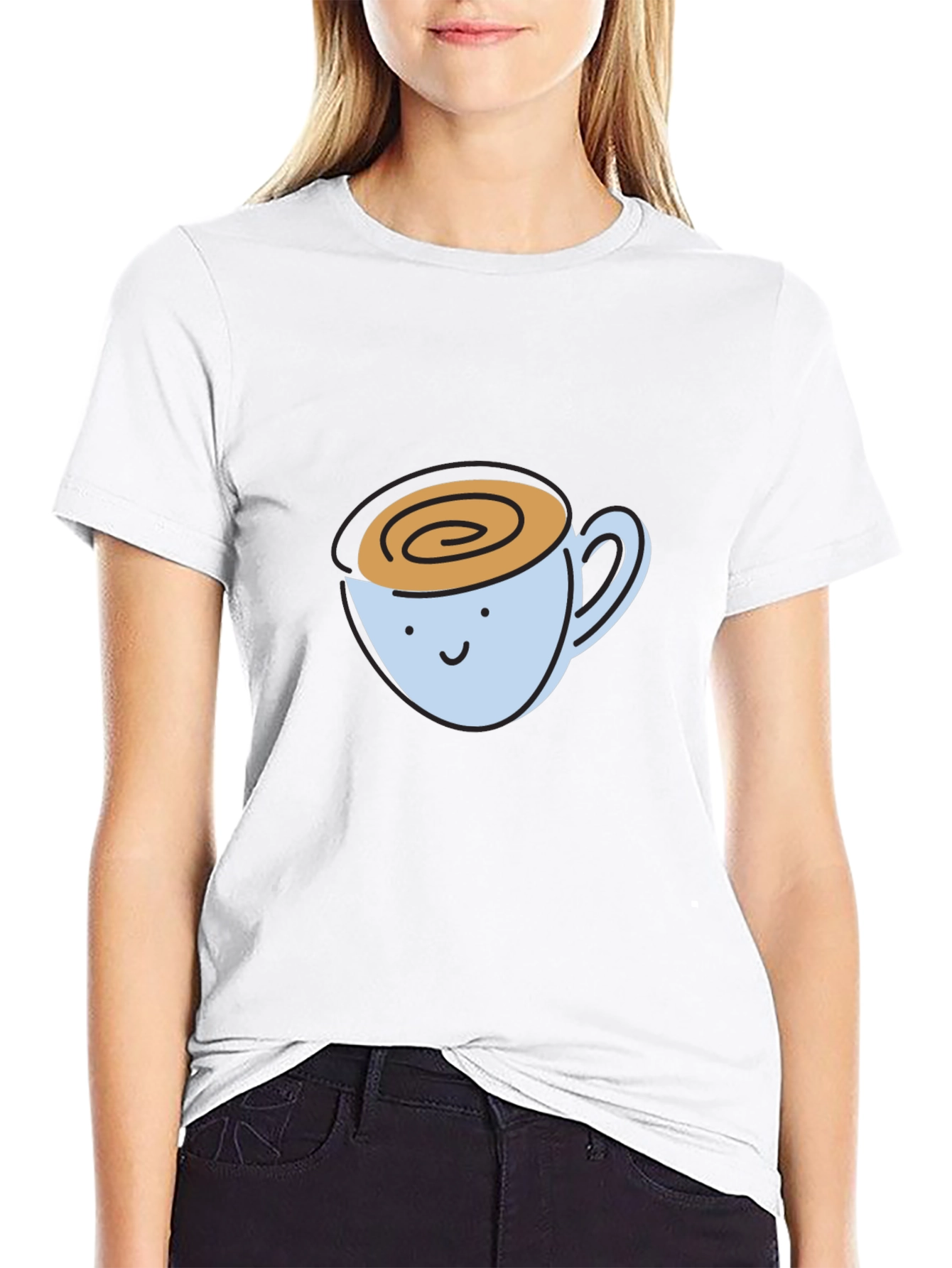 Cute Coffee Cup Graphic T-Shirt